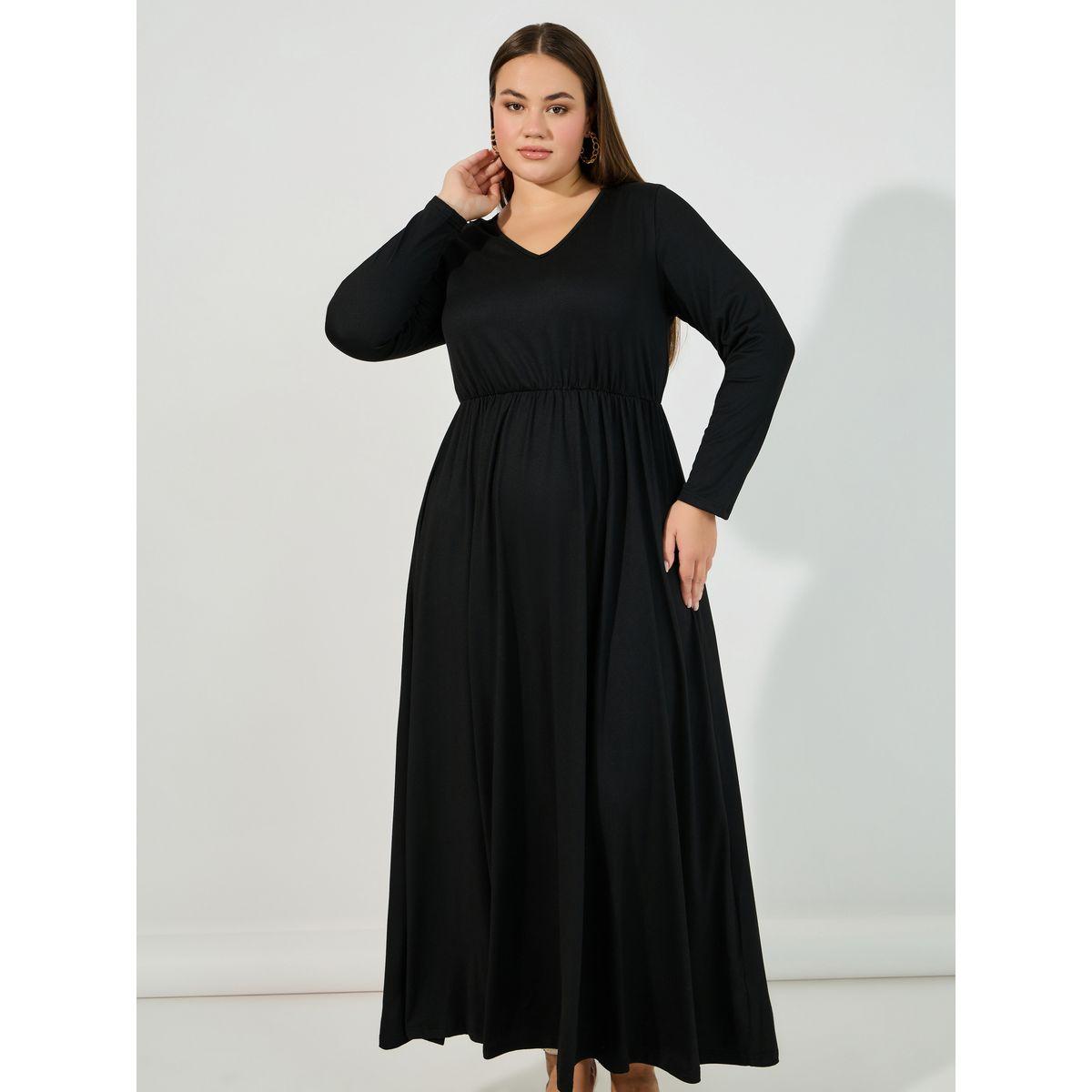 فستان طويل بمقاس كبير وتفاصيل كروشيه-women-clothing-dresses-image-6