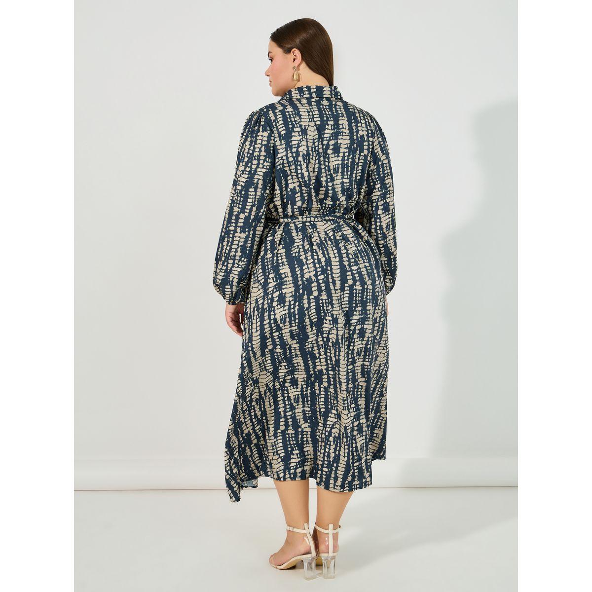 فستان ميدي بمقاس كبير وطبعة تاي داي-women-clothing-dresses-image-4