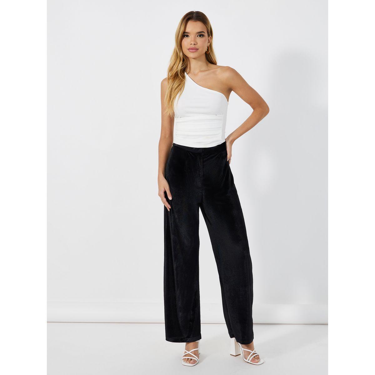 بنطال بأرجل واسعة وخصر عالي-women-clothing-bottoms-trousers-image-1