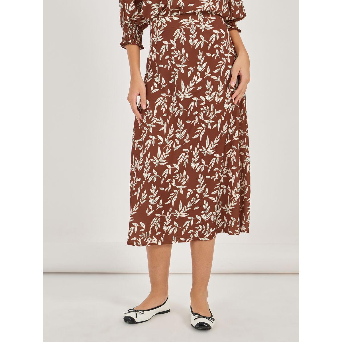 Styli Floral Print A-Line Midi Skirt-women-clothing-bottoms-skirts-image-2