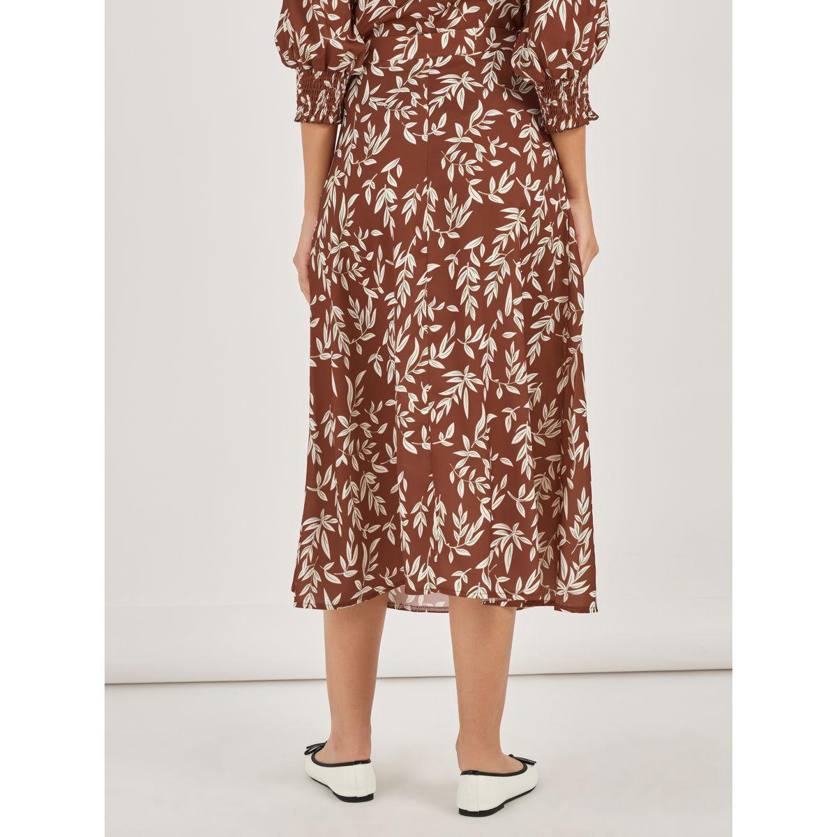 Styli Floral Print A-Line Midi Skirt-women-clothing-bottoms-skirts-image-4