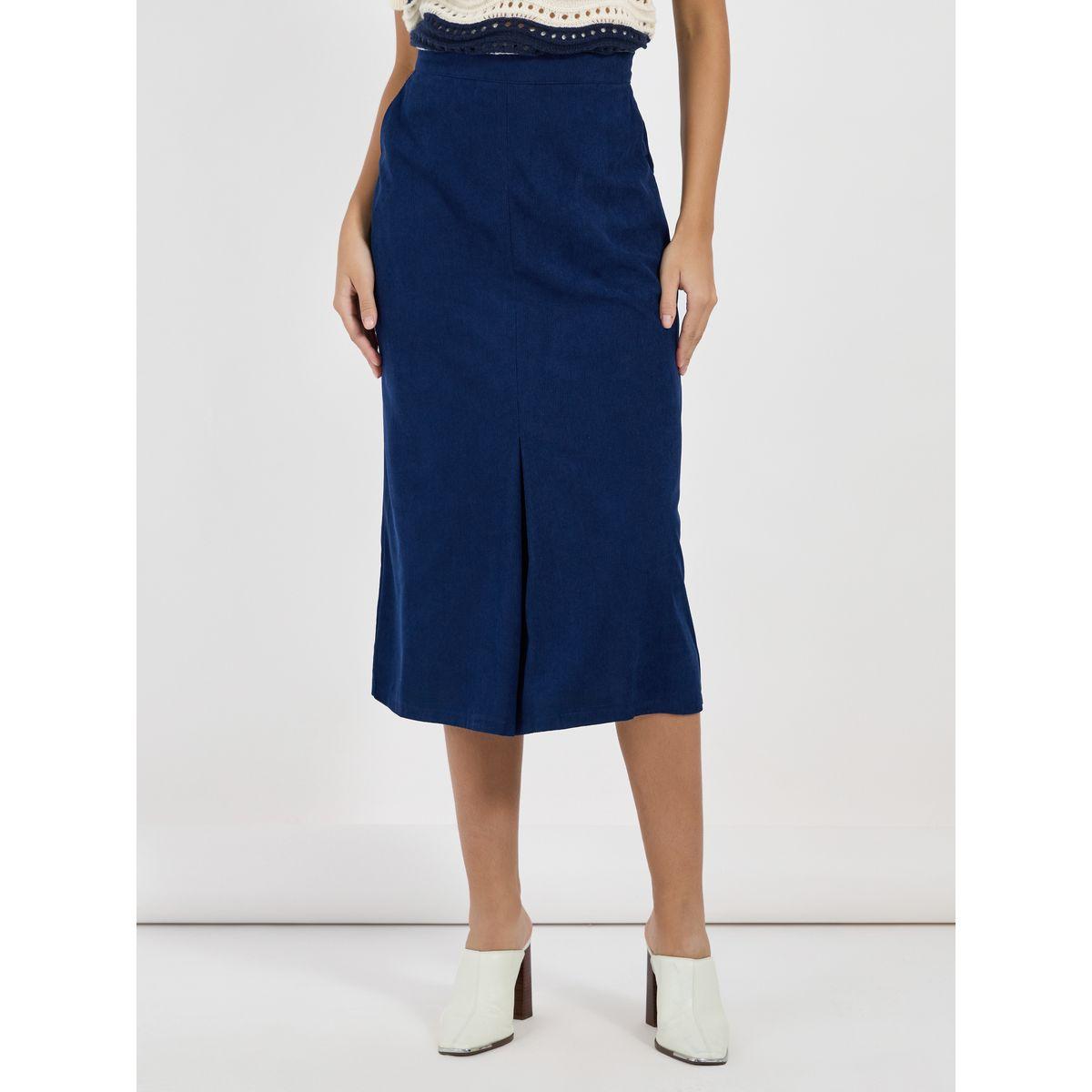 تنورة ميدي كوردروي مع سحَّاب غلق مخفي-women-clothing-bottoms-skirts-image-2