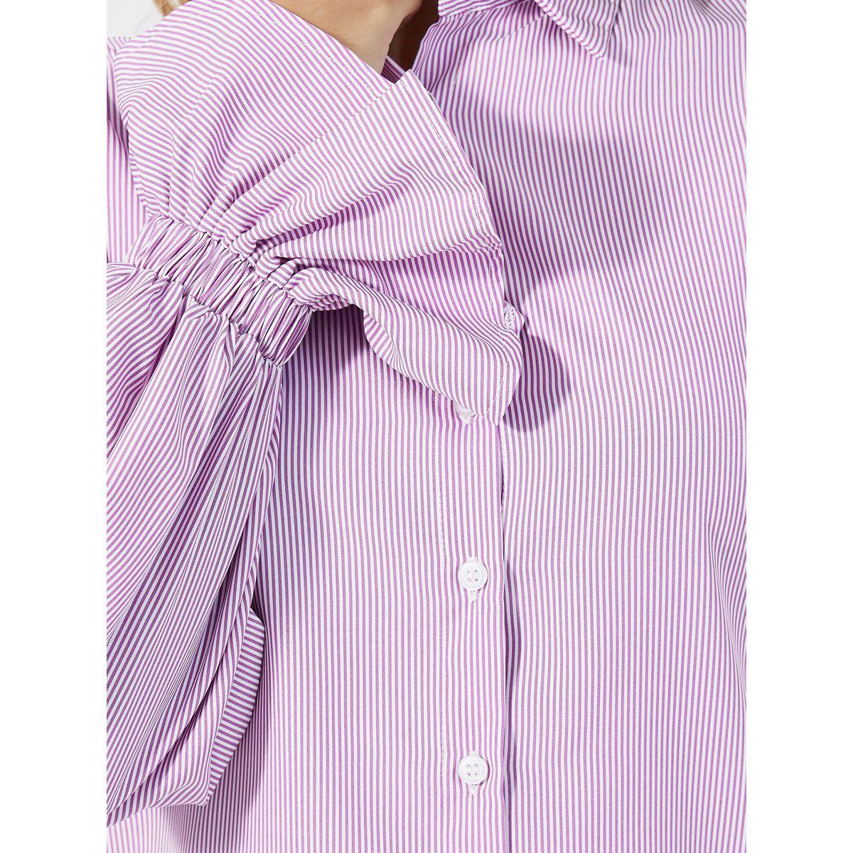 Styli Striped Regular Fit Long Sleeve Shirt-women-clothing-shirtsandblouses-shirts-image-3
