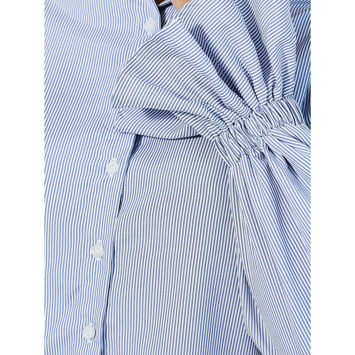Styli Striped Flared Elasticated Balloon Sleeves Shirt-women-clothing-shirtsandblouses-shirts-image-3