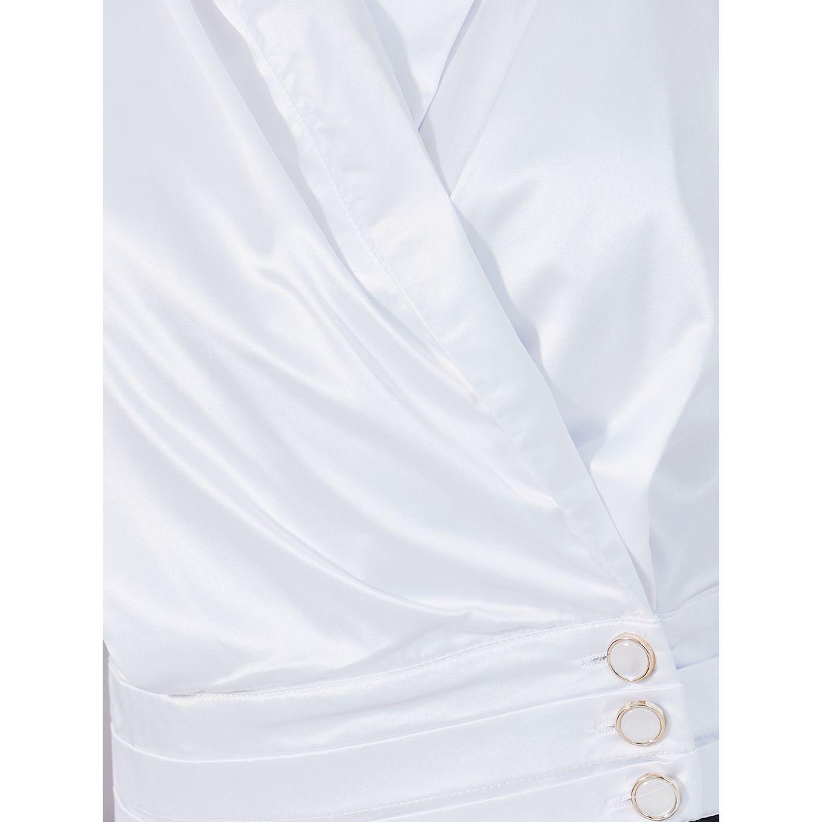 Styli Wrap Top with Shawl collar & Balloon Sleeves-women-clothing-shirtsandblouses-blouses-image-3