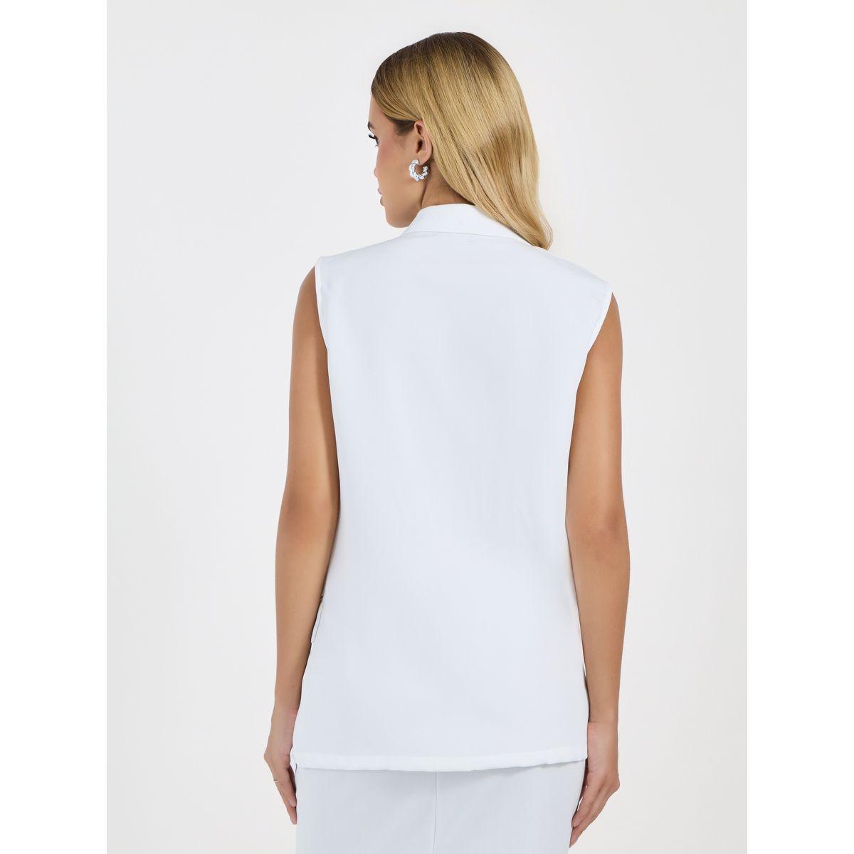 Styli Solid Sleeveless Notch Label Collar Blazer with Wrap Details-women-clothing-shirtsandblouses-blouses-image-4