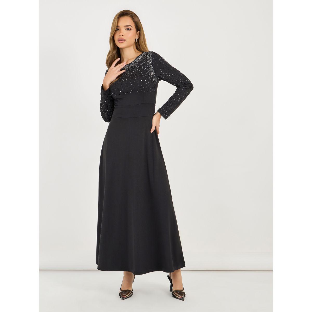 Styli Embellished Long Sleeves A-Line Maxi Dress-women-clothing-dresses-image-4