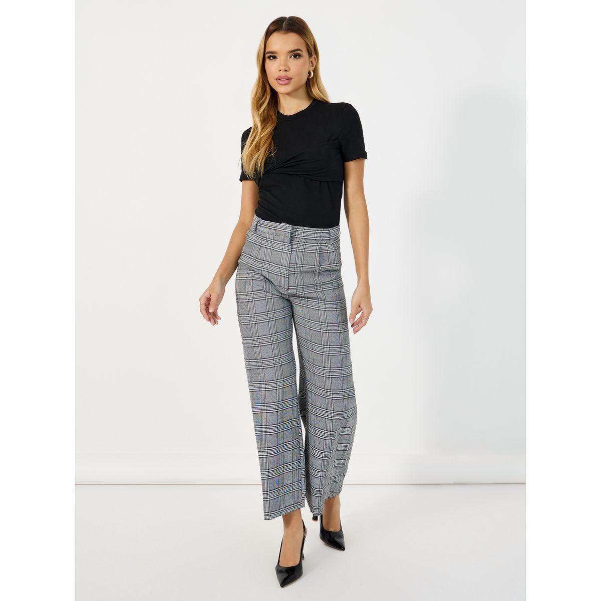 بنطال بأرجل واسعة وخصر عالي-women-clothing-bottoms-trousers-image-1