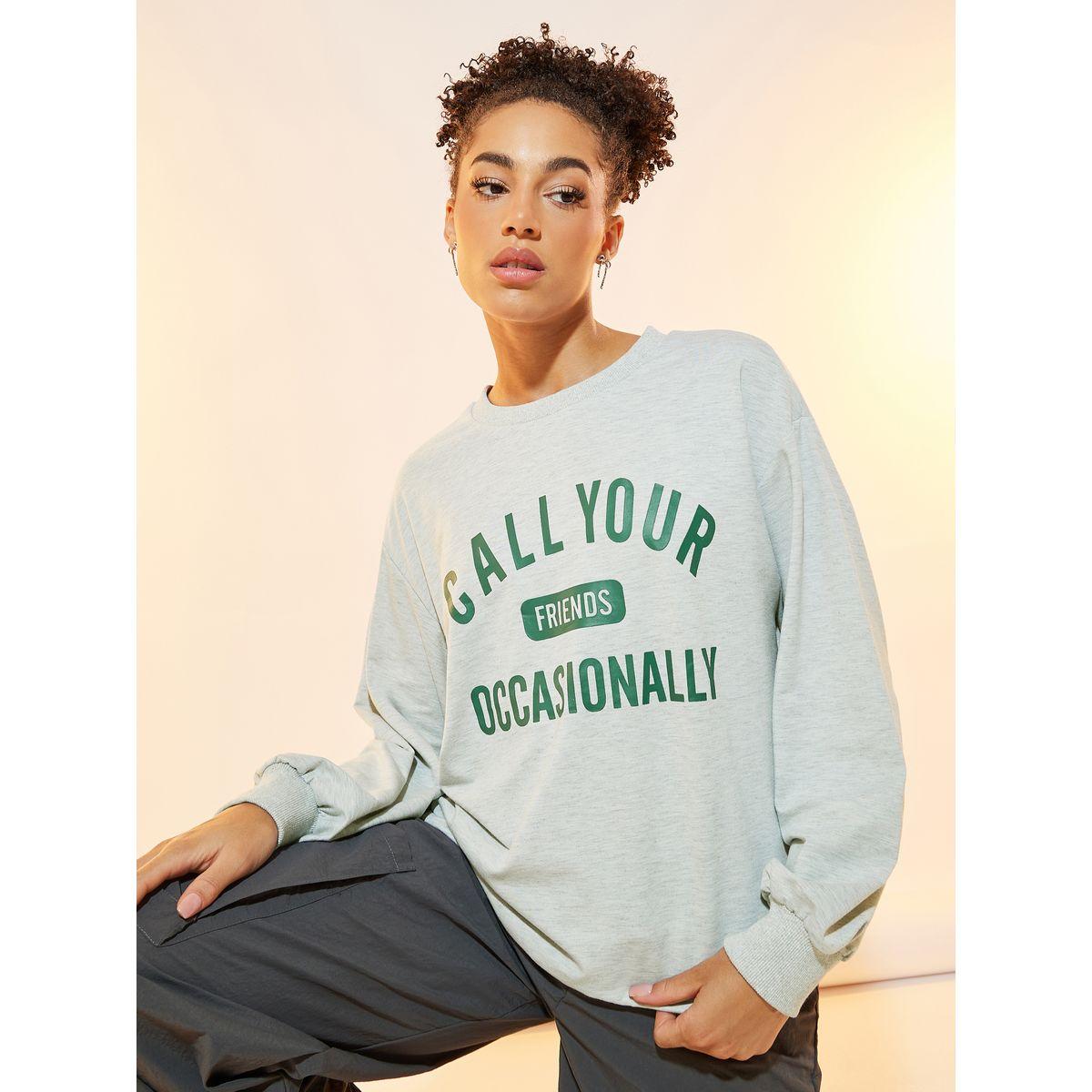 Styli Slogan Text Print Regular Fit Sweatshirt-women-winterwear-hoodiesandsweatshirts-sweatshirts-image-1