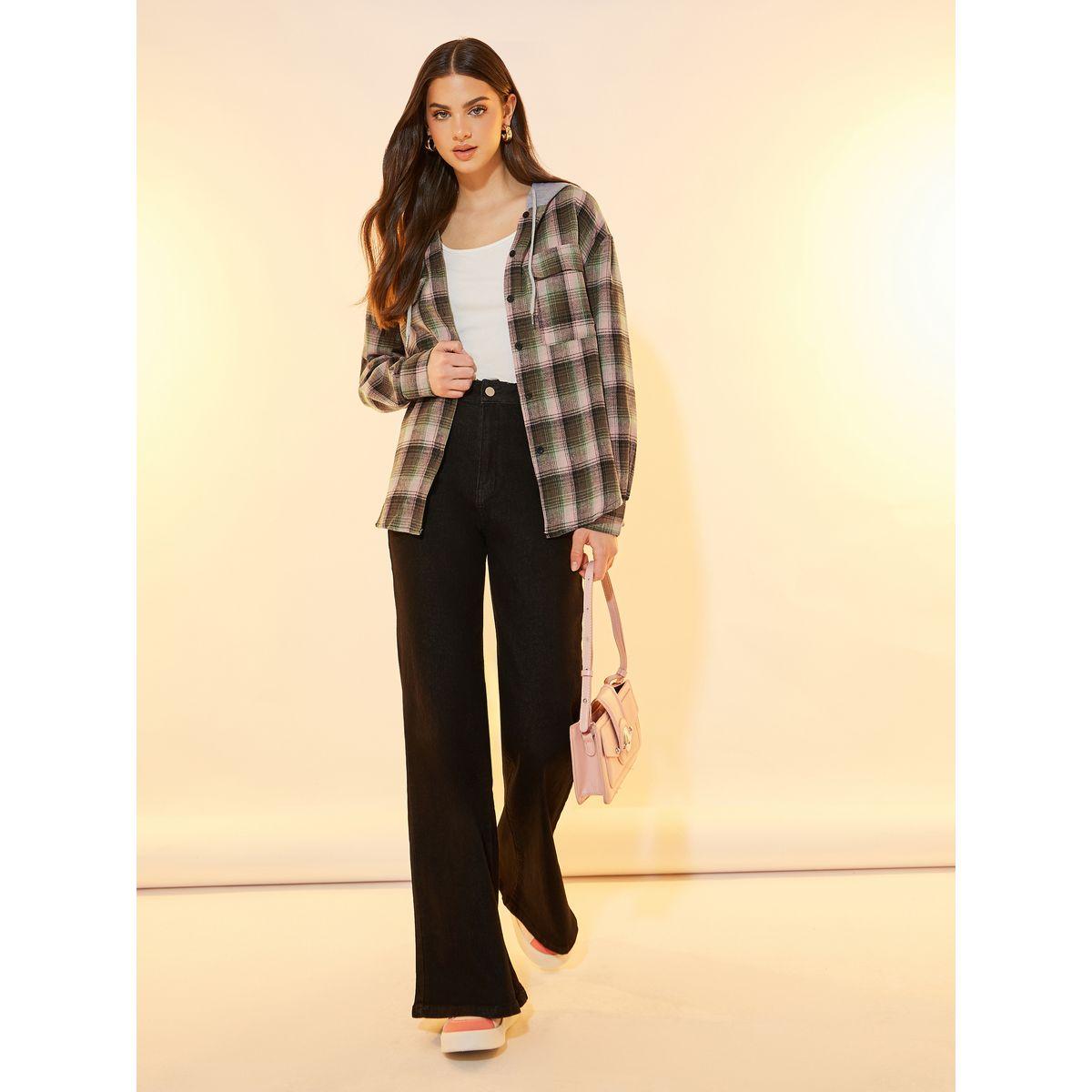 Take Two Plaid Pattern Front Pocket Hooded Jacket-women-winterwear-coatsandjackets-jackets-image-2