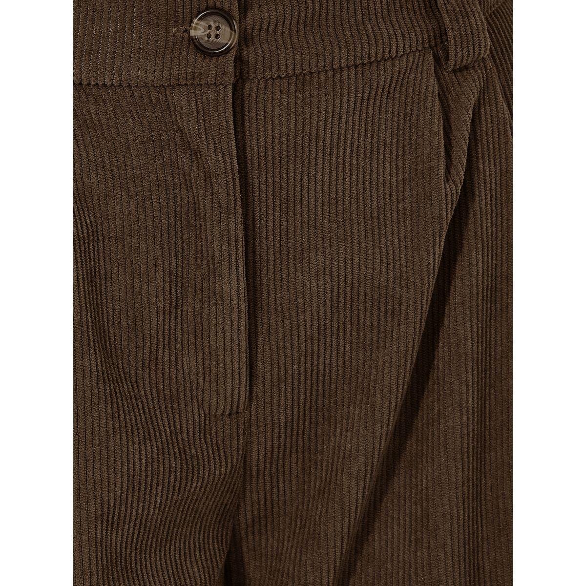 Styli High Rise Corduroy Pants with Side Pocket-women-clothing-bottoms-trousers-image-3