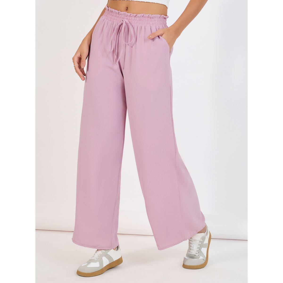 بنطال بأرجل واسعة وخصر بيبر باغ-women-clothing-bottoms-trousers-image-2