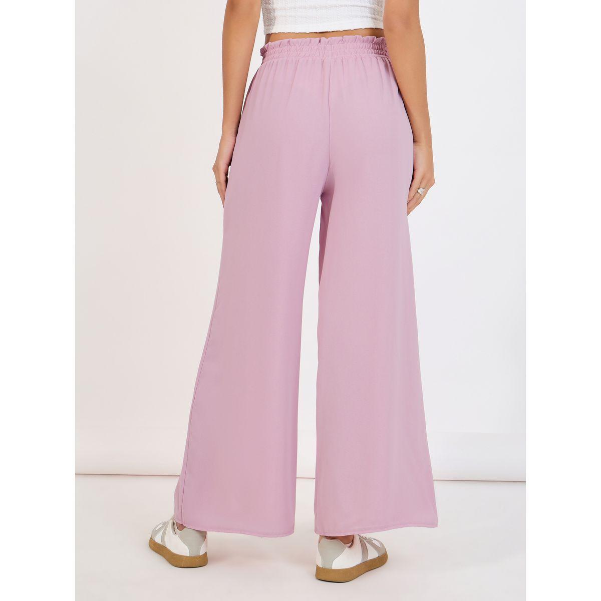 بنطال بأرجل واسعة وخصر بيبر باغ-women-clothing-bottoms-trousers-image-4