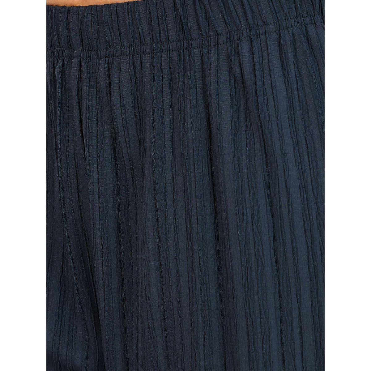 بنطال بالازو بتفاصيل بارزة الملمس وخصر مطاطي-women-clothing-bottoms-trousers-image-3