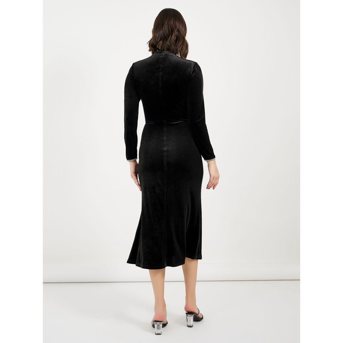 فستان ميدي مخمل منمق بالأحجار-women-clothing-dresses-image-6