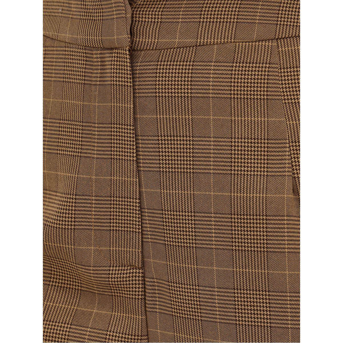 Checked High Rise Flared Pants-women-clothing-bottoms-trousers-image-3