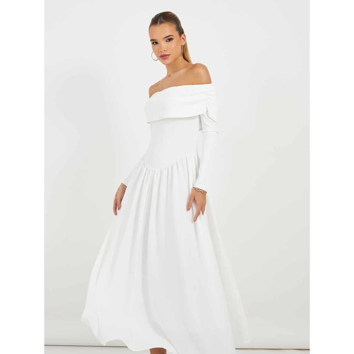 Styli Limited Off Shoulder Neck Ribbed Maxi Dress-women-clothing-dresses-image-2