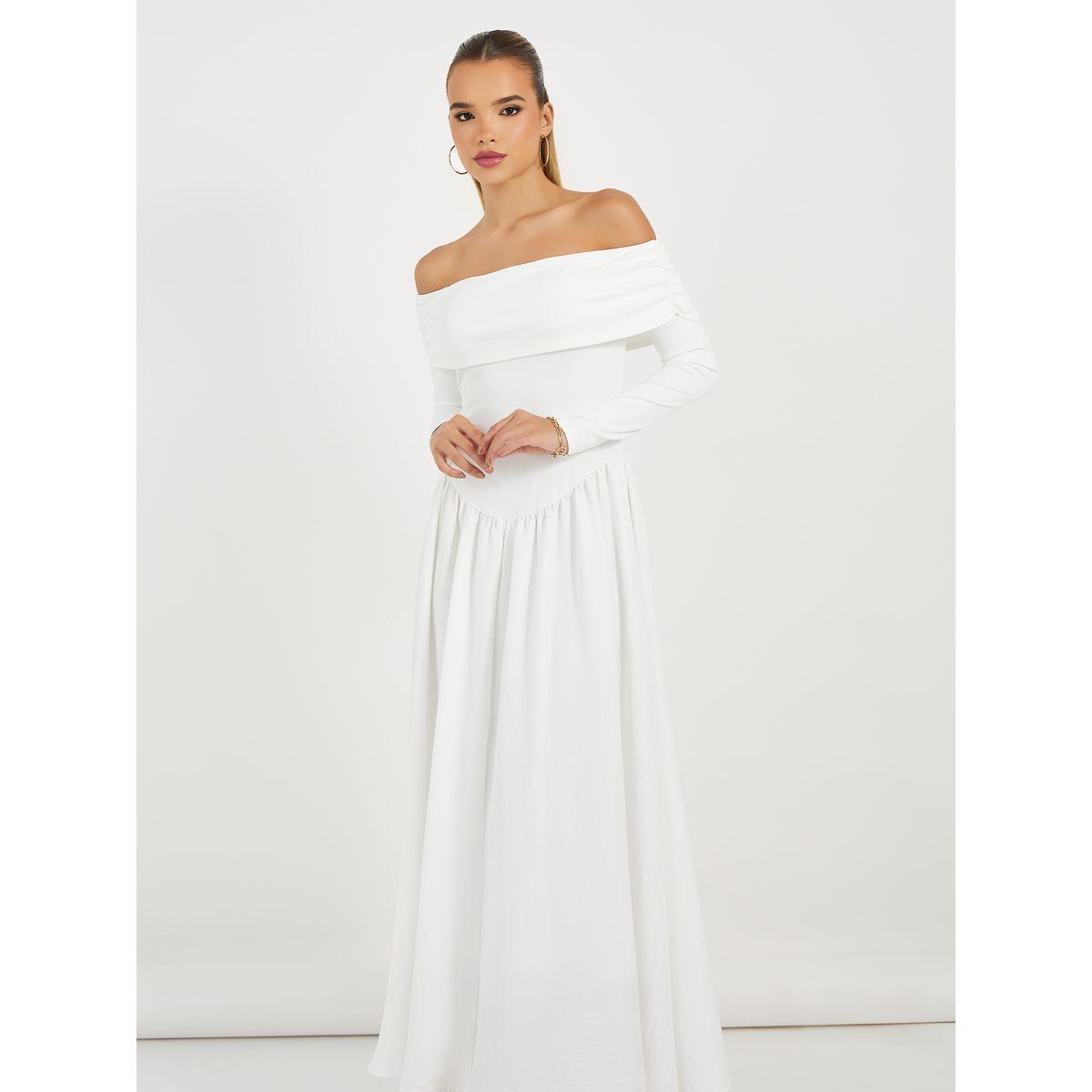 Styli Limited Off Shoulder Neck Ribbed Maxi Dress-women-clothing-dresses-image-6