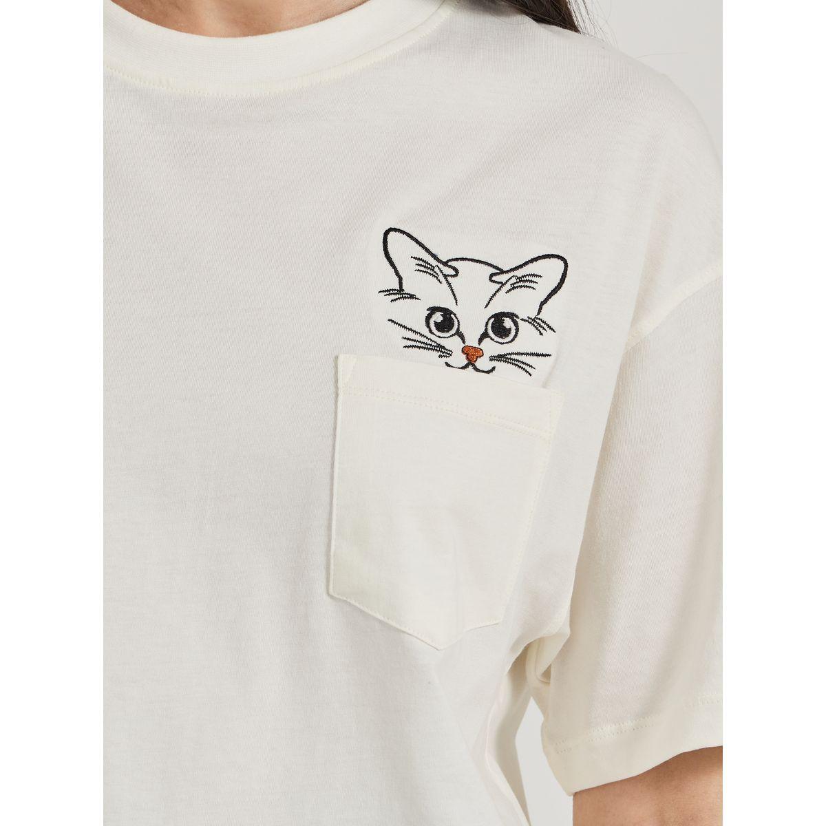 Graphic Print Oversized T-Shirt with Pocket Detail-women-clothing-tshirts-image-3