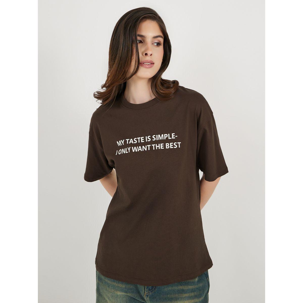 Styli Oversized My Taste Is Simple Slogan Longline T-Shirtâ€‹-women-clothing-tshirts-image-1