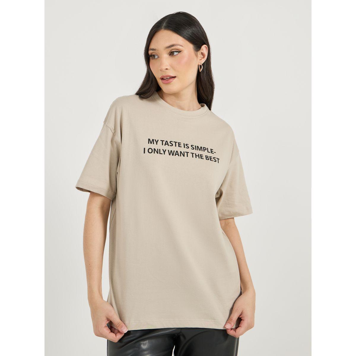 تيشيرت فضفاض طويل بطبعة كتابة-women-clothing-tshirts-image-1