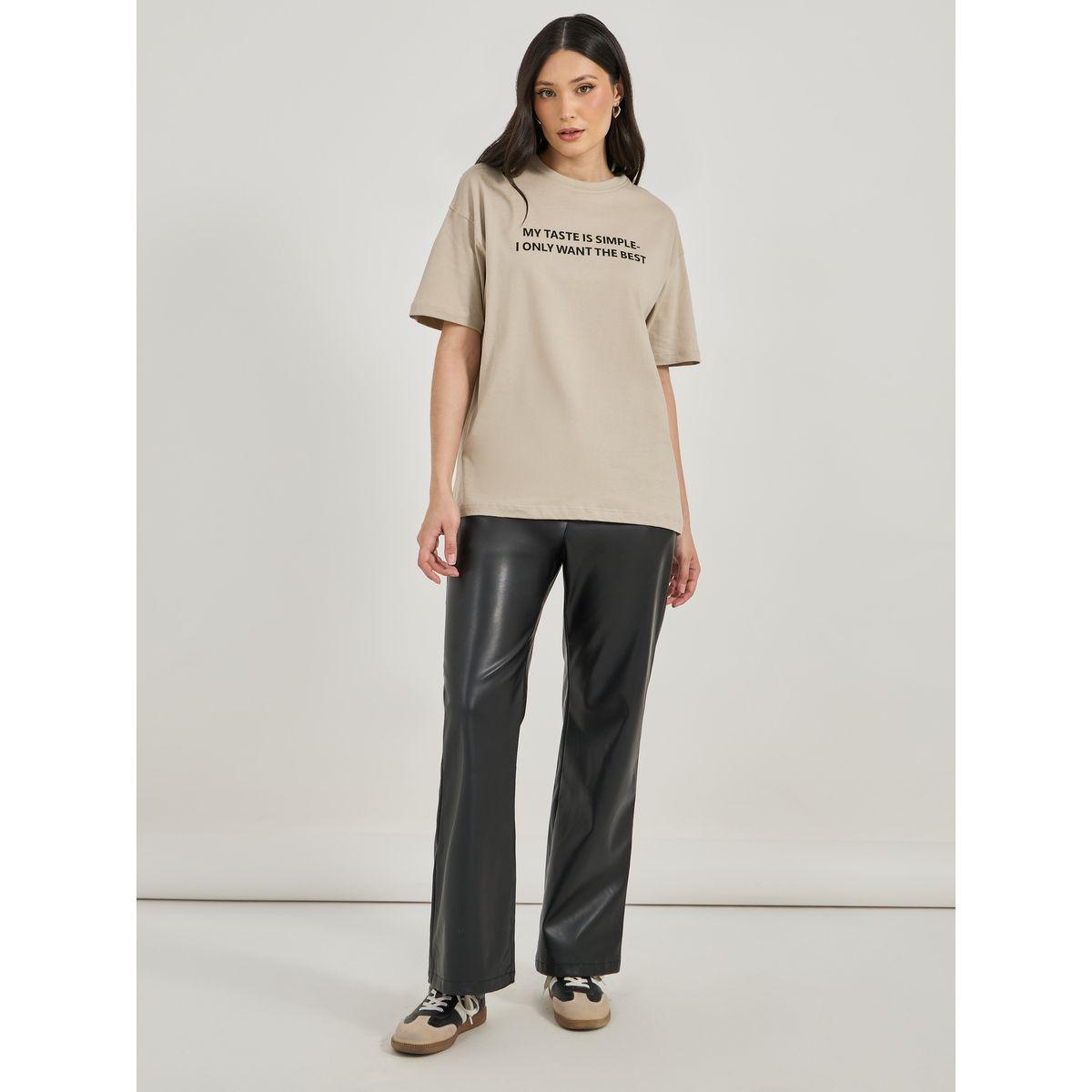 تيشيرت فضفاض طويل بطبعة كتابة-women-clothing-tshirts-image-2