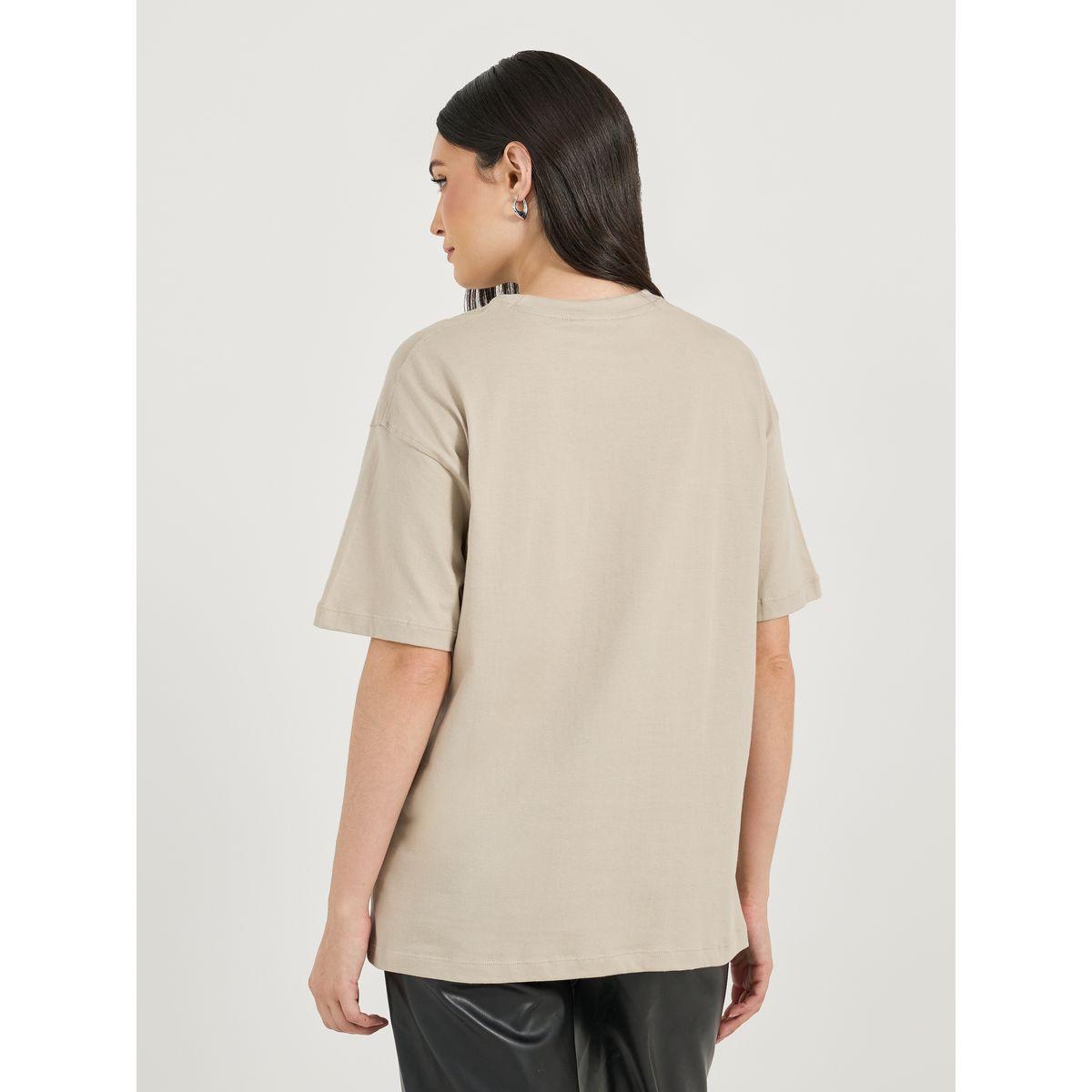 Styli Oversized My Taste is Simple Print Longline T-Shirtâ€‹-women-clothing-tshirts-image-4