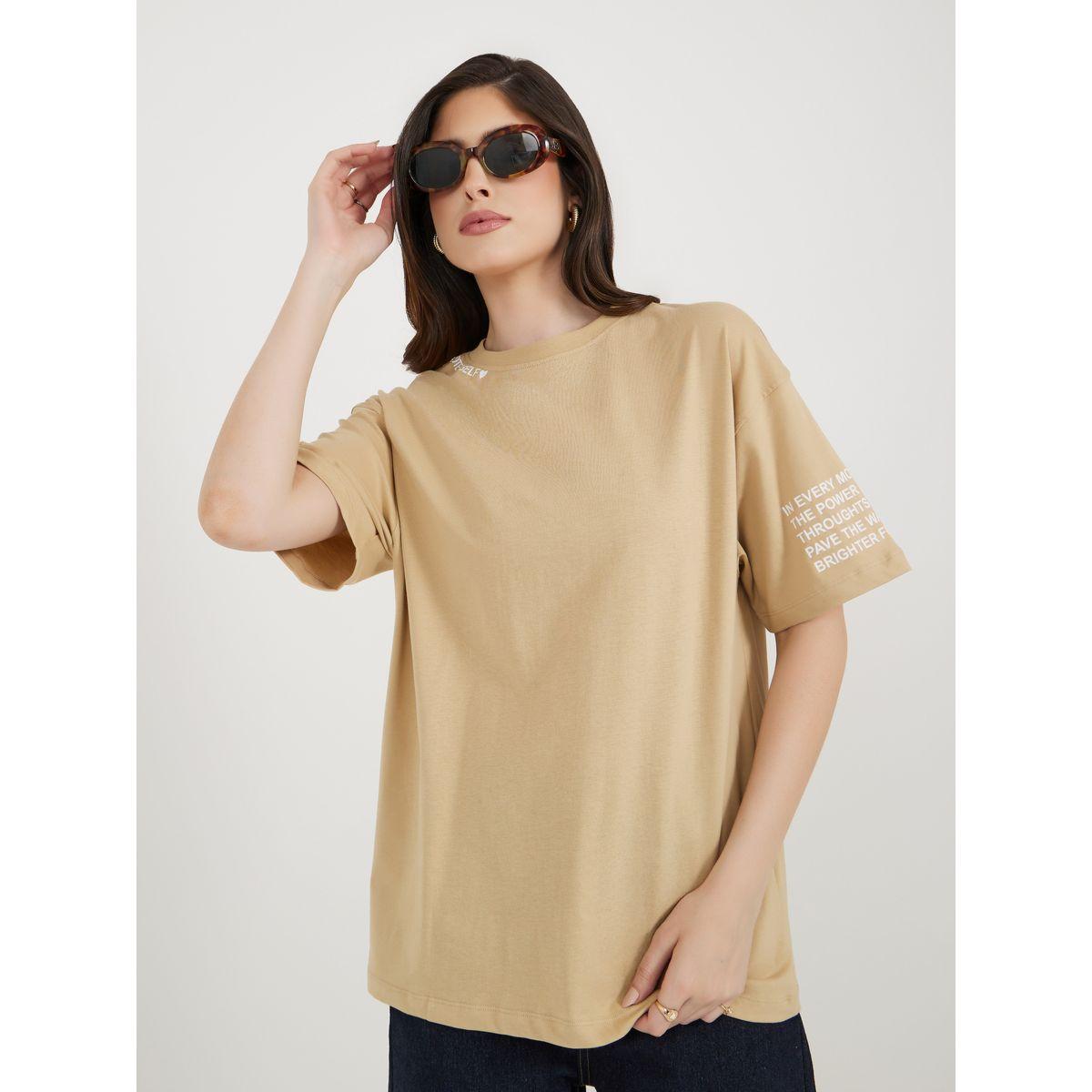 Styli Note To Self Slogan Oversized Longline T-Shirtâ€‹-women-clothing-tshirts-image-1
