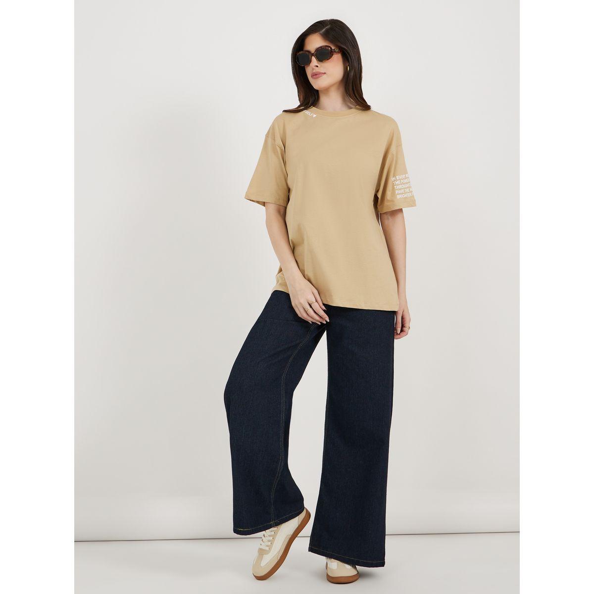 Styli Note To Self Slogan Oversized Longline T-Shirtâ€‹-women-clothing-tshirts-image-2