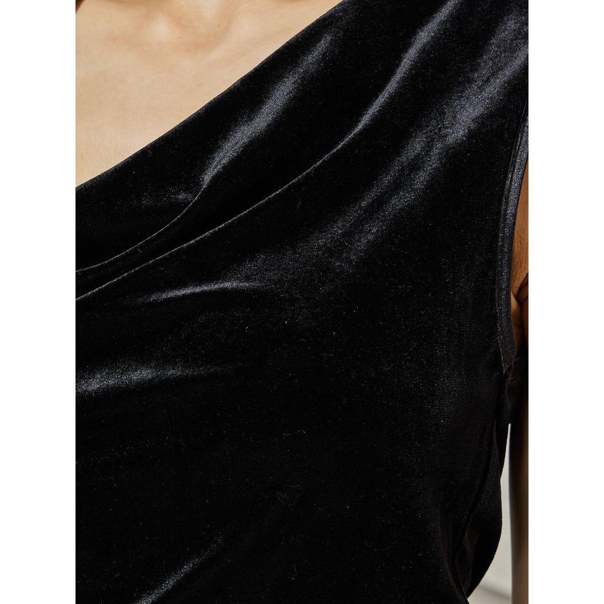 بلوزة كامي بياقة غير متماثلة الطول-women-clothing-tshirts-image-4