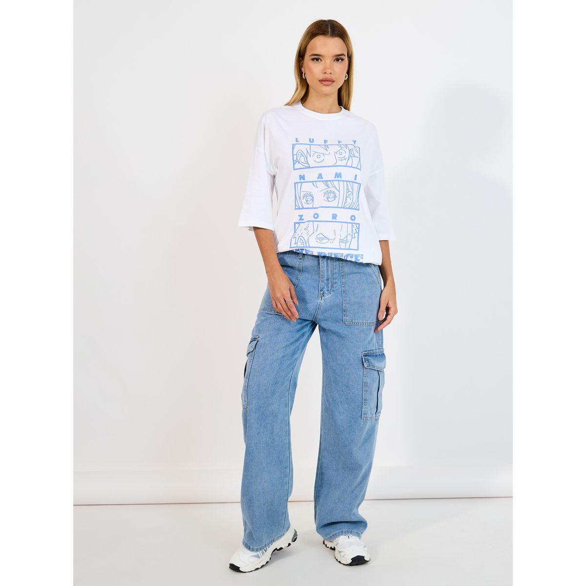 Styli High Rise Wide Leg Flap Pocket Cargo Jeans-women-clothing-bottoms-jeans-image-1