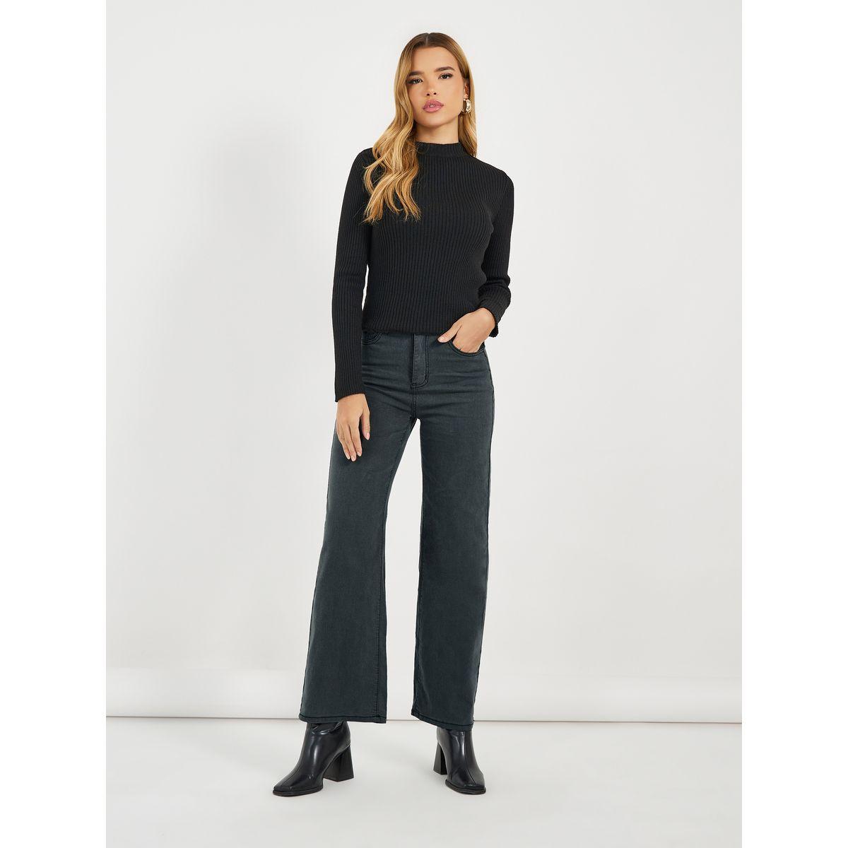 Styli High Rise Straight Leg Jeans-women-clothing-bottoms-jeans-image-1