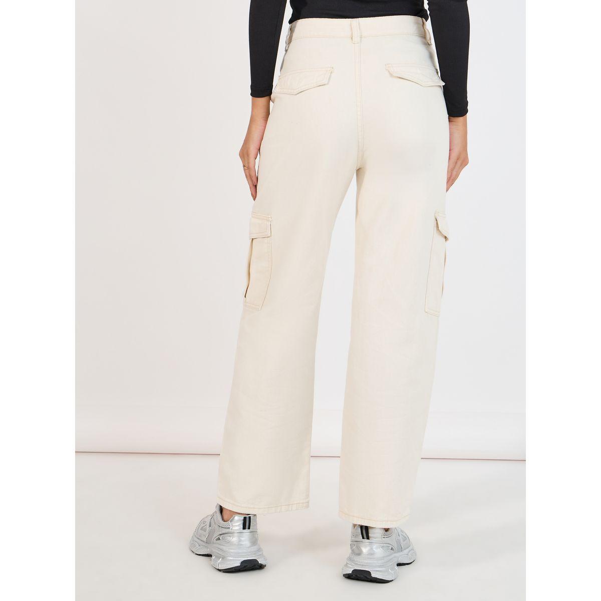 Styli Solid Straight Leg Cargo Jeans-women-clothing-bottoms-jeans-image-4