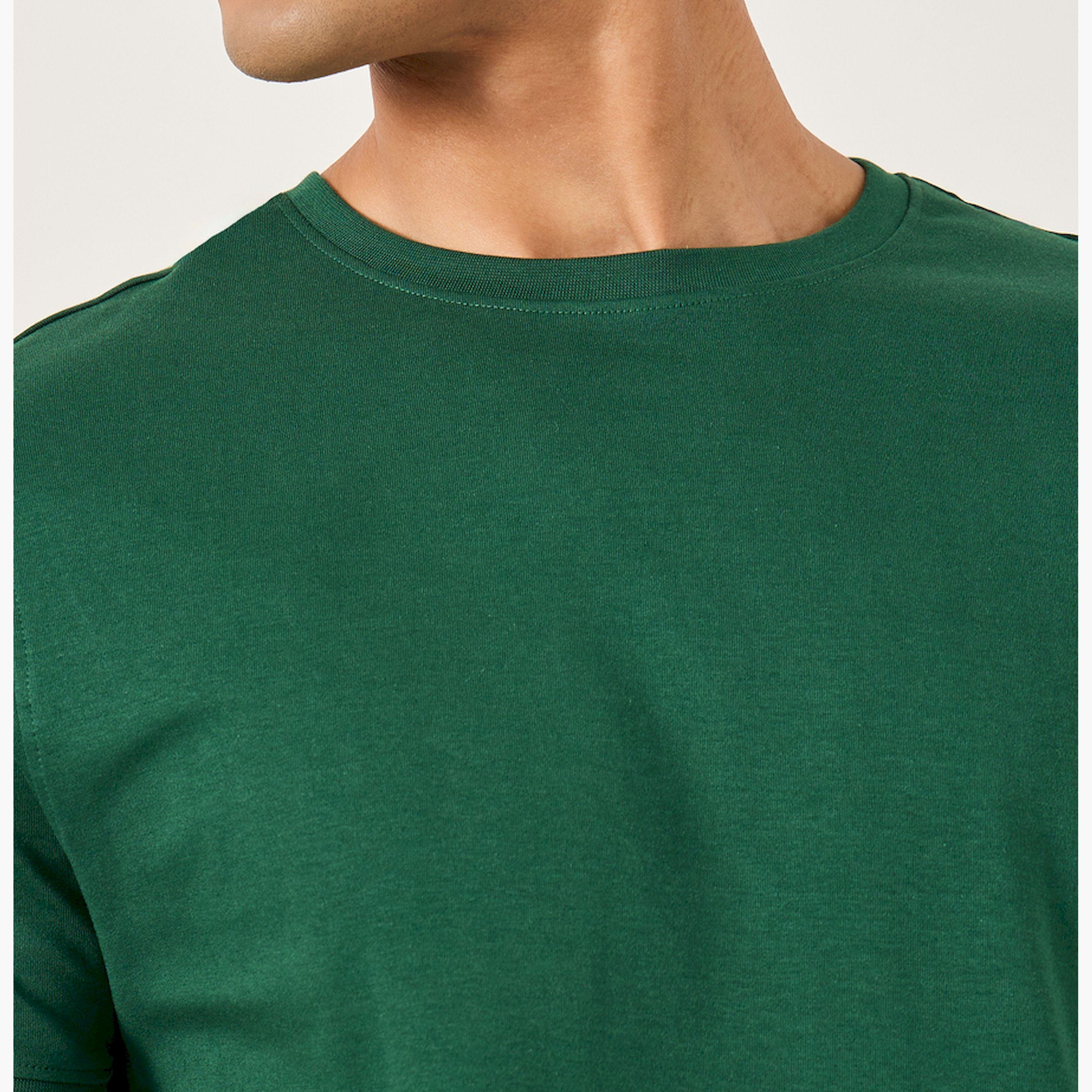 Styli Solid Interlock Cotton Regular Fit T-Shirt-men-clothing-tshirtsandpolos-tshirts-image-3