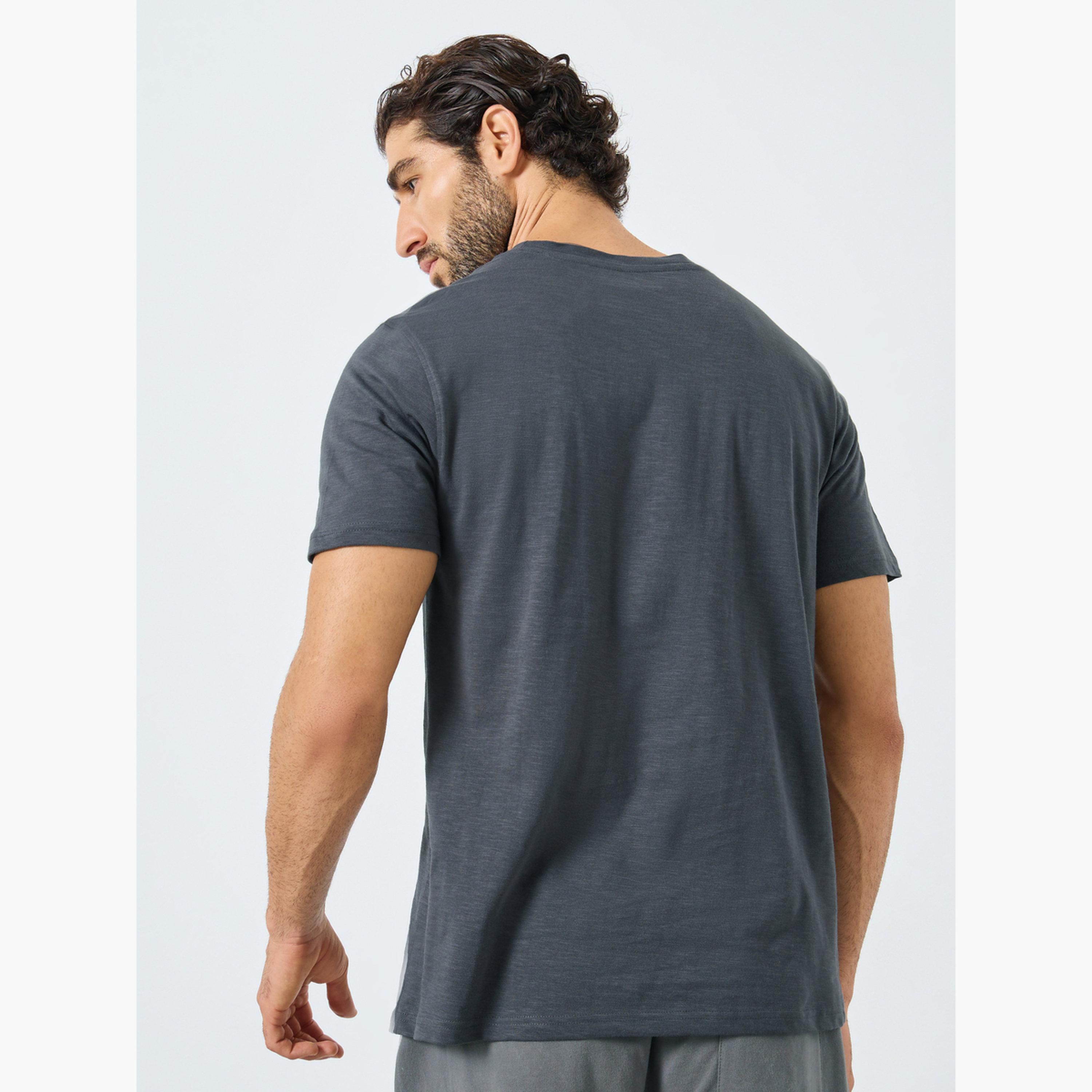 Styli Men Grey Embroidered Eagle Cotton T-Shirt-men-clothing-tshirtsandpolos-tshirts-image-4