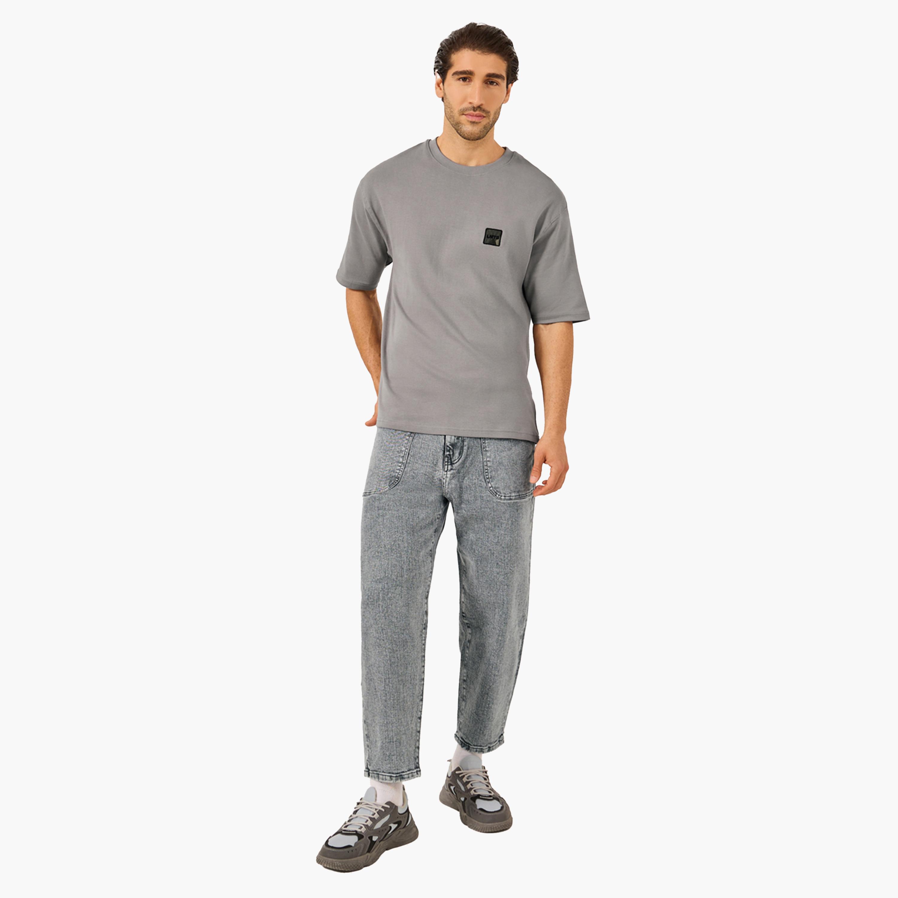 Styli Embroidered Chest Badge Regular Fit T-Shirt-men-clothing-tshirtsandpolos-tshirts-image-2