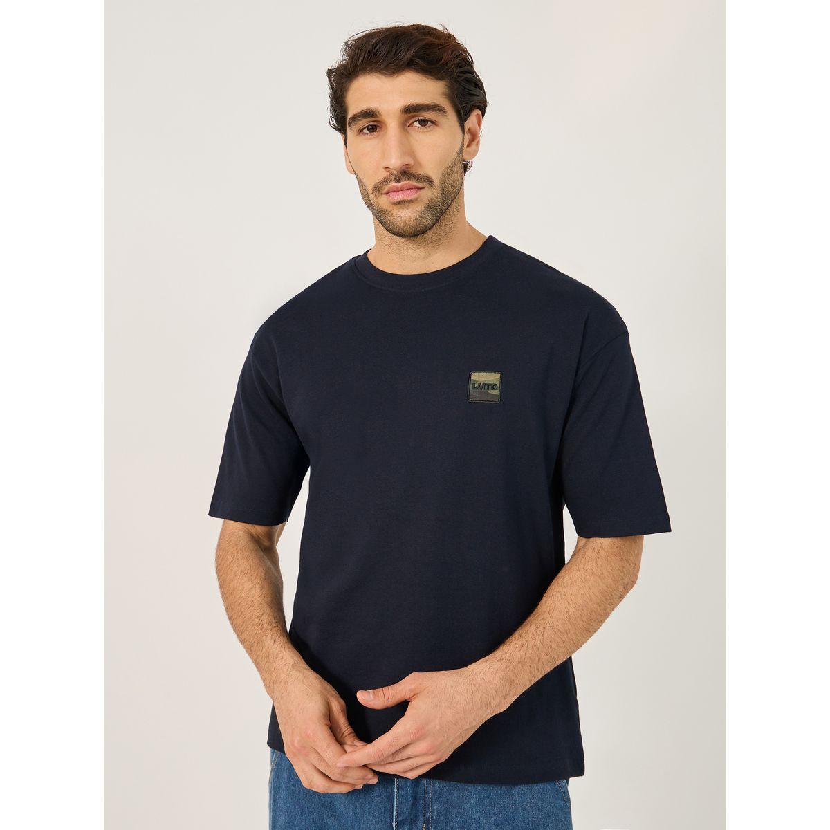 Styli Oversized Embroidered Badge Detail T-Shirt-men-clothing-tshirtsandpolos-tshirts-image-1