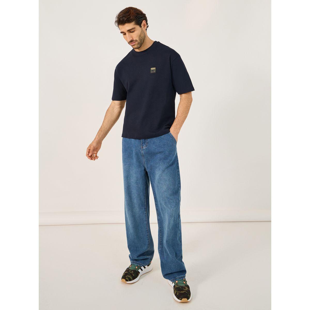 Styli Oversized Embroidered Badge Detail T-Shirt-men-clothing-tshirtsandpolos-tshirts-image-2