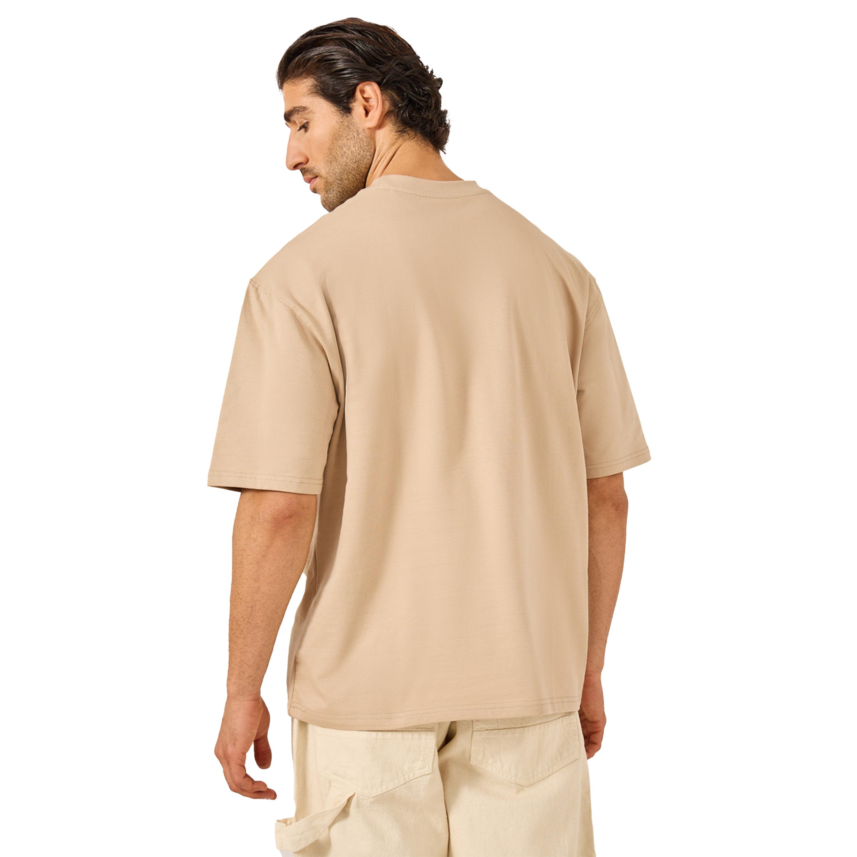 ستايلي - تي شيرت تيري كبير الحجم بتفاصيل مطرزة وألوان متباينة-men-clothing-tshirtsandpolos-tshirts-image-4