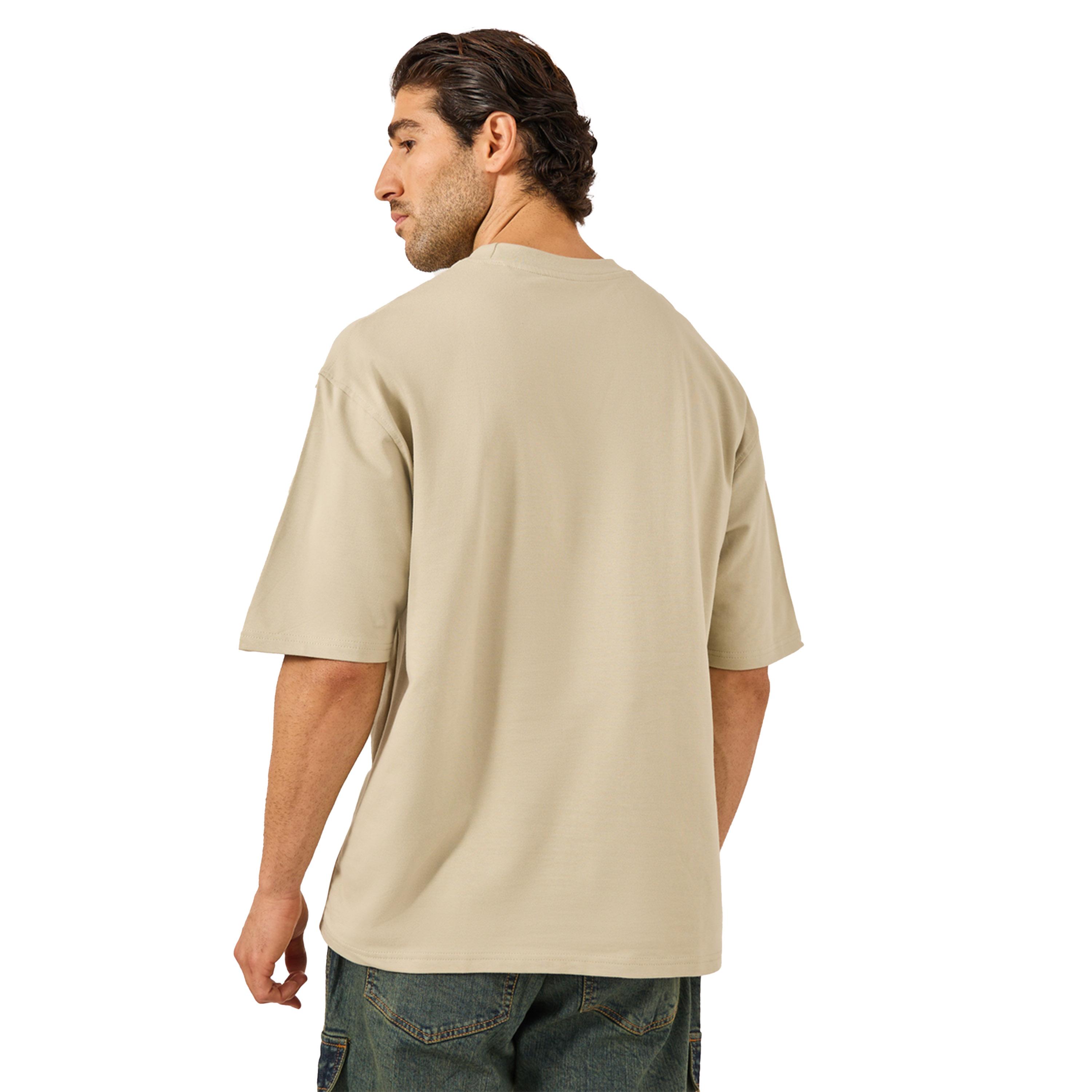 Styli Contrast Embroidered Detail Terry Oversized T-Shirt-men-clothing-tshirtsandpolos-tshirts-image-4