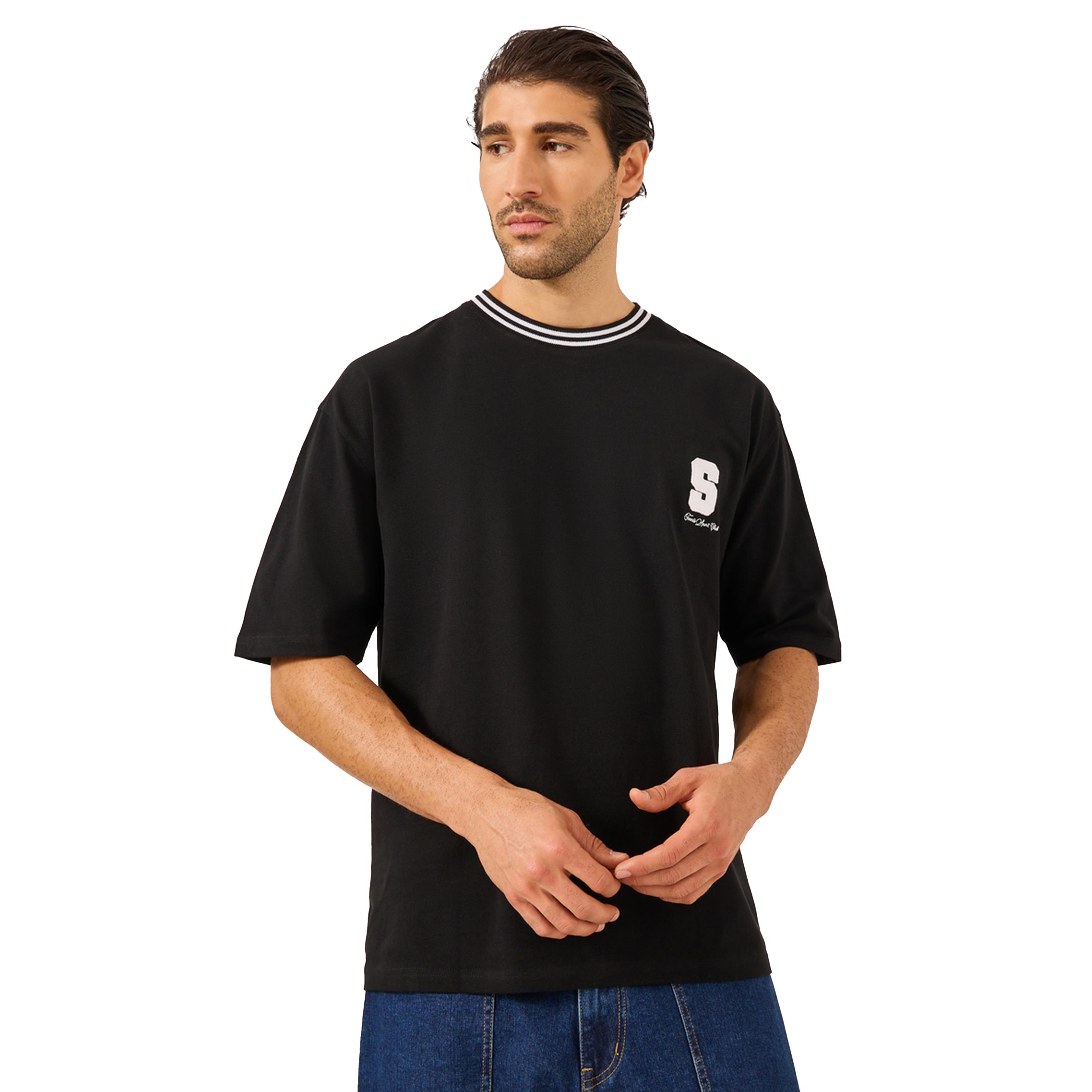 Styli Varsity Towel Embroidered Pique Knit Regular Fit T-Shirt-men-clothing-tshirtsandpolos-tshirts-image-1