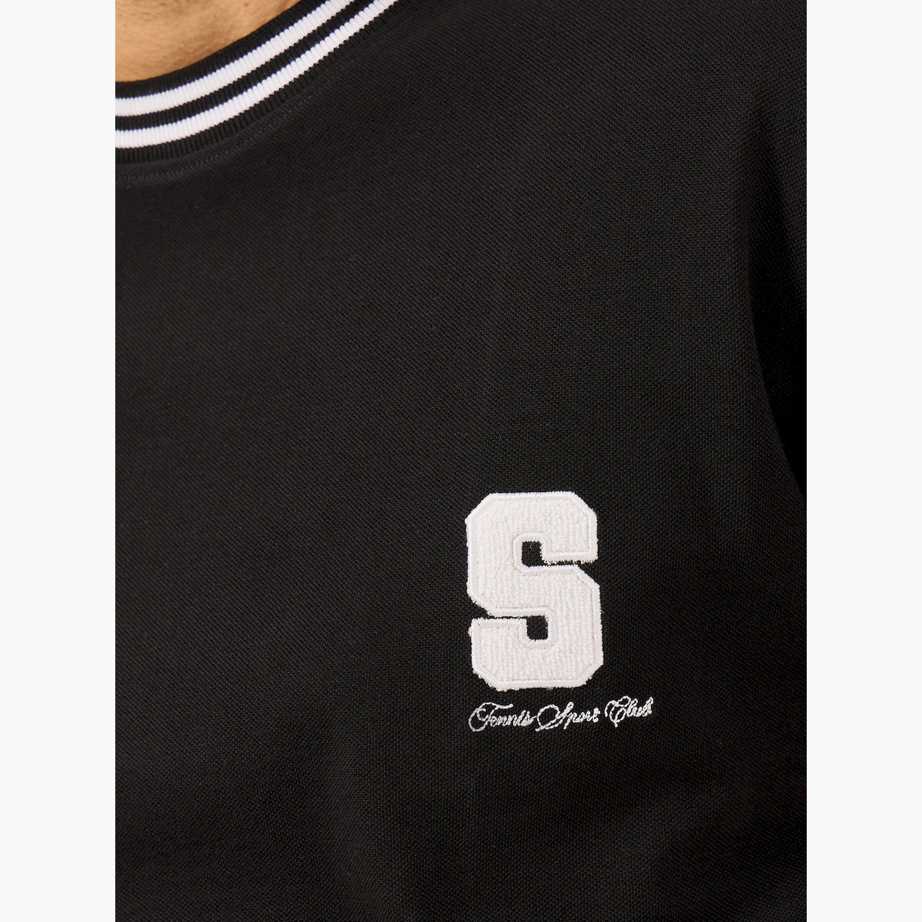ستايلي -  تي شيرت مطرز بقماش بيكيه محبوك بقصّة عادية-men-clothing-tshirtsandpolos-tshirts-image-3