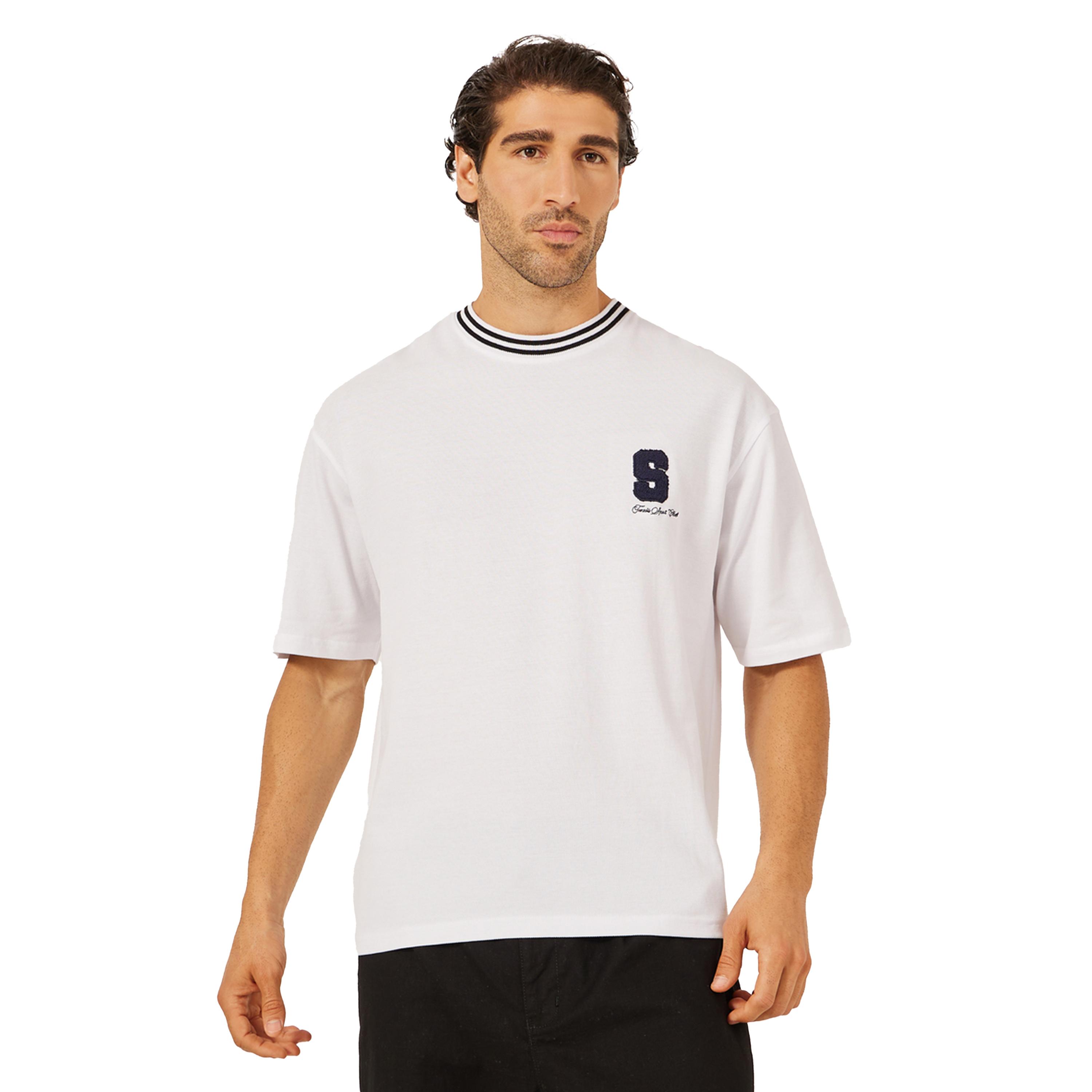 Styli Varsity Towel Embroidered Pique Knit Regular Fit T-Shirt-men-clothing-tshirtsandpolos-tshirts-image-1