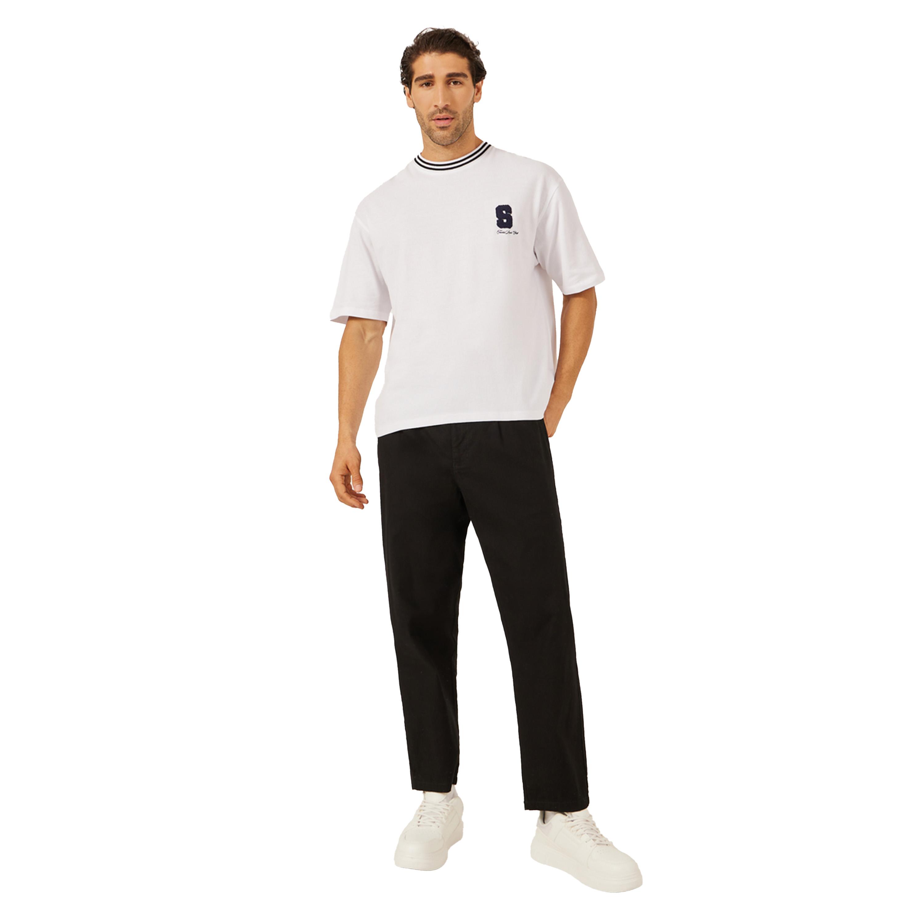 ستايلي -  تي شيرت مطرز بقماش بيكيه محبوك بقصّة عادية-men-clothing-tshirtsandpolos-tshirts-image-2