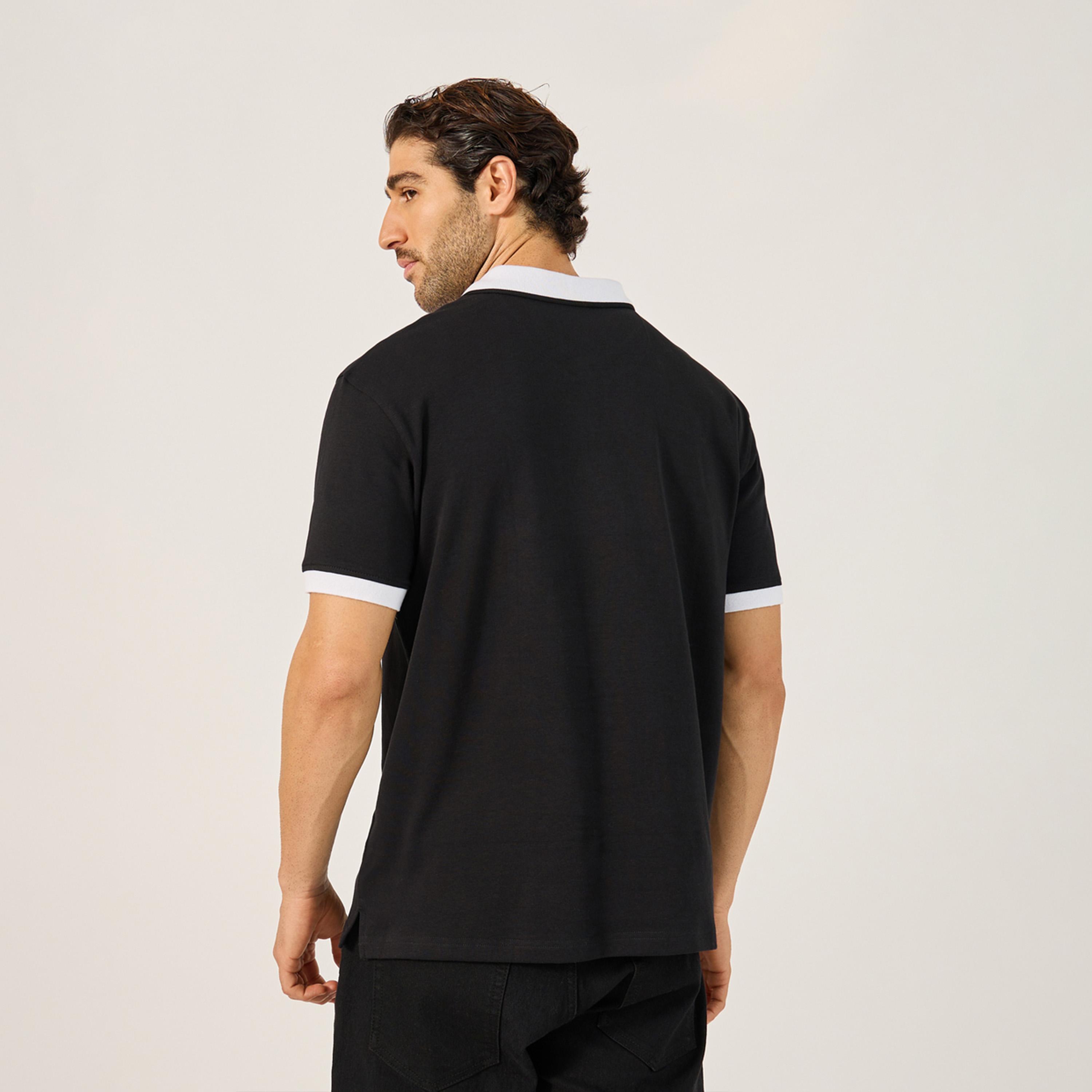 Styli Contrast Tipped Relaxed Fit Polo T-Shirt-men-clothing-tshirtsandpolos-polos-image-4