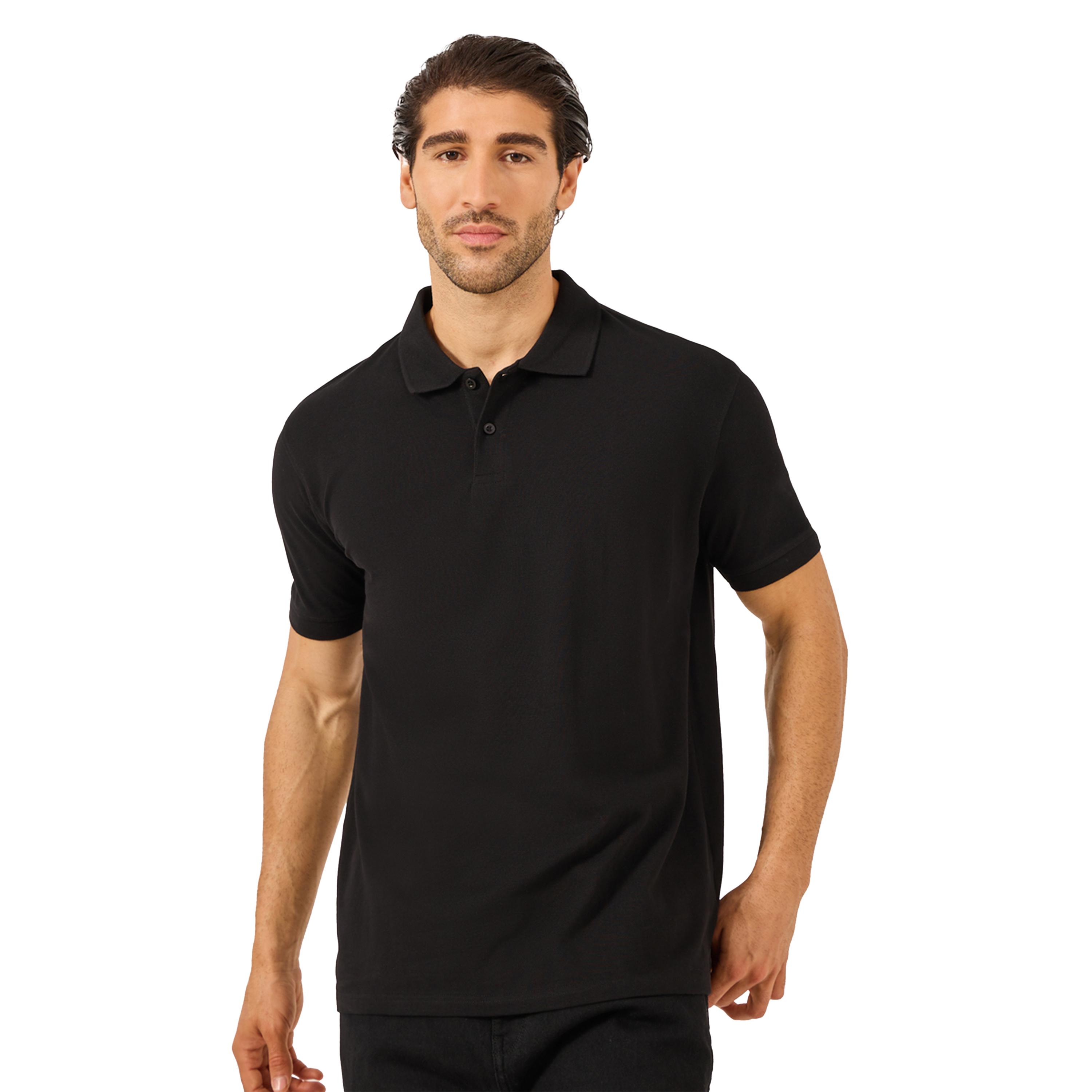 Styli Solid Short Sleeve Pique Relaxed Fit Polo-men-clothing-tshirtsandpolos-polos-image-1