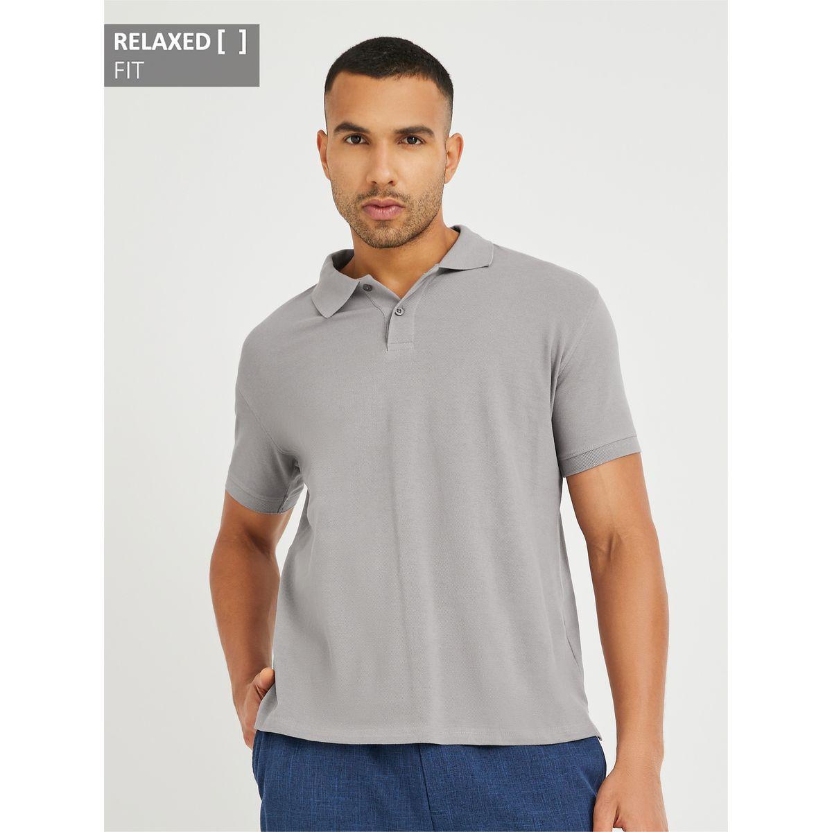 Styli Solid Relaxed Fit Polo T-Shirt-men-clothing-tshirtsandpolos-polos-image-1