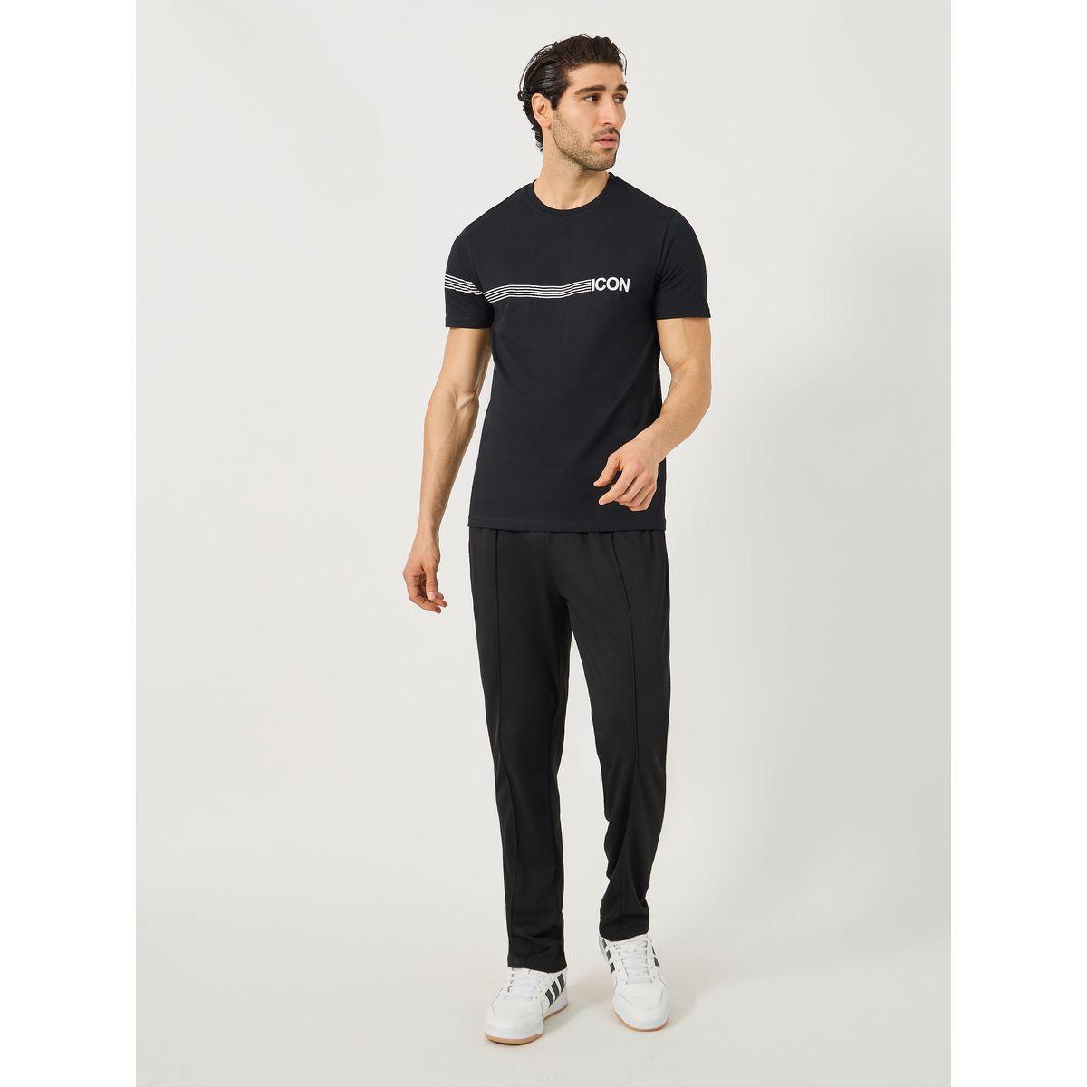 Styli Striped Slogan Print Regular Fit T-Shirt-men-clothing-tshirtsandpolos-tshirts-image-2