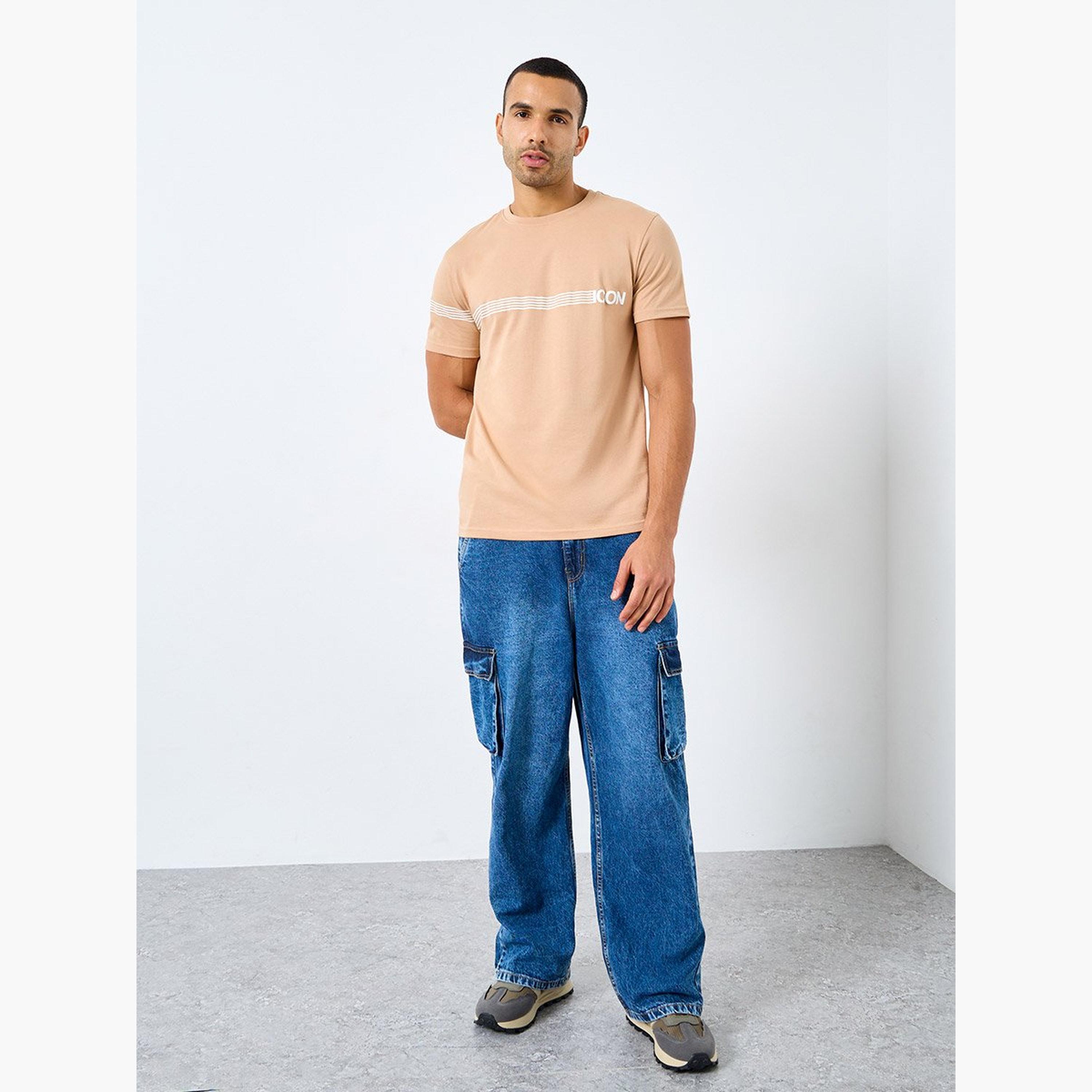 Styli Striped Slogan Print Regular Fit T-Shirt-men-clothing-tshirtsandpolos-tshirts-image-2