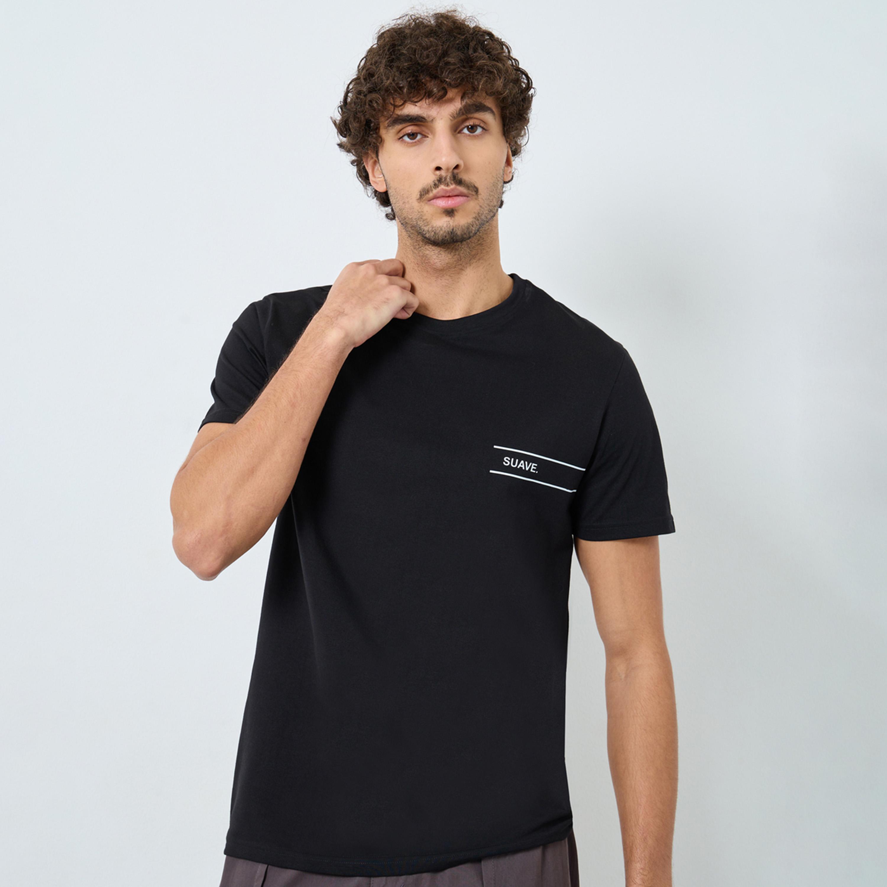 Styli Minimal Slogan Print Regular Fit T-Shirt-men-clothing-tshirtsandpolos-tshirts-image-1